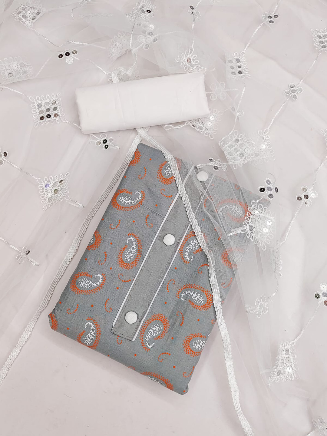 Rangtulika Ethnics Paisley Printed Unstitched Dress Material