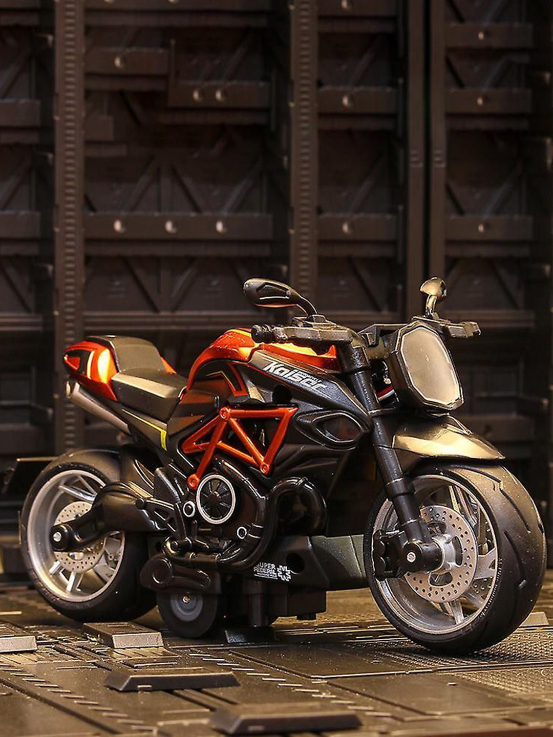 ADKD Die Cast Alloy Metal Pull Back Bike Toy