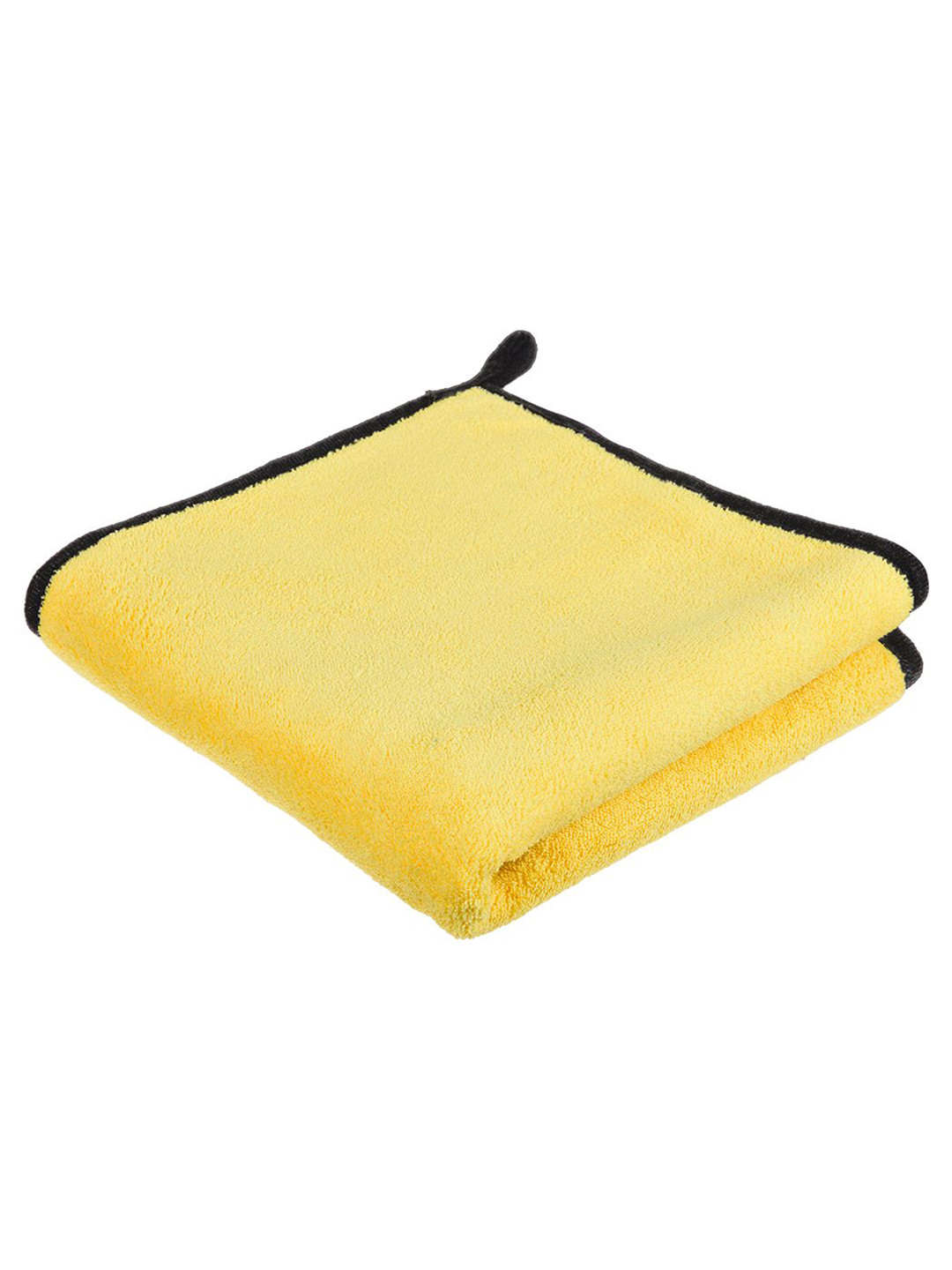Kuber Industries Yellow and Black 400 GSM Microfiber Cleaning Cloth