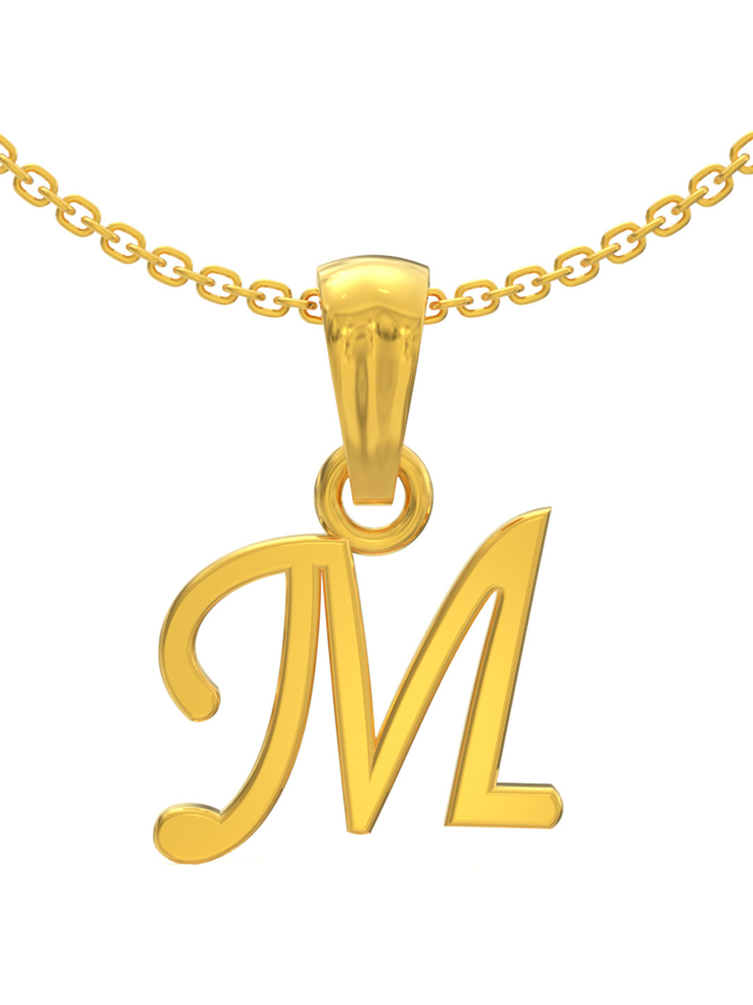 WHP JEWELLERS Timeless M Treasure 22 KT Yellow Gold Pendant For Women.