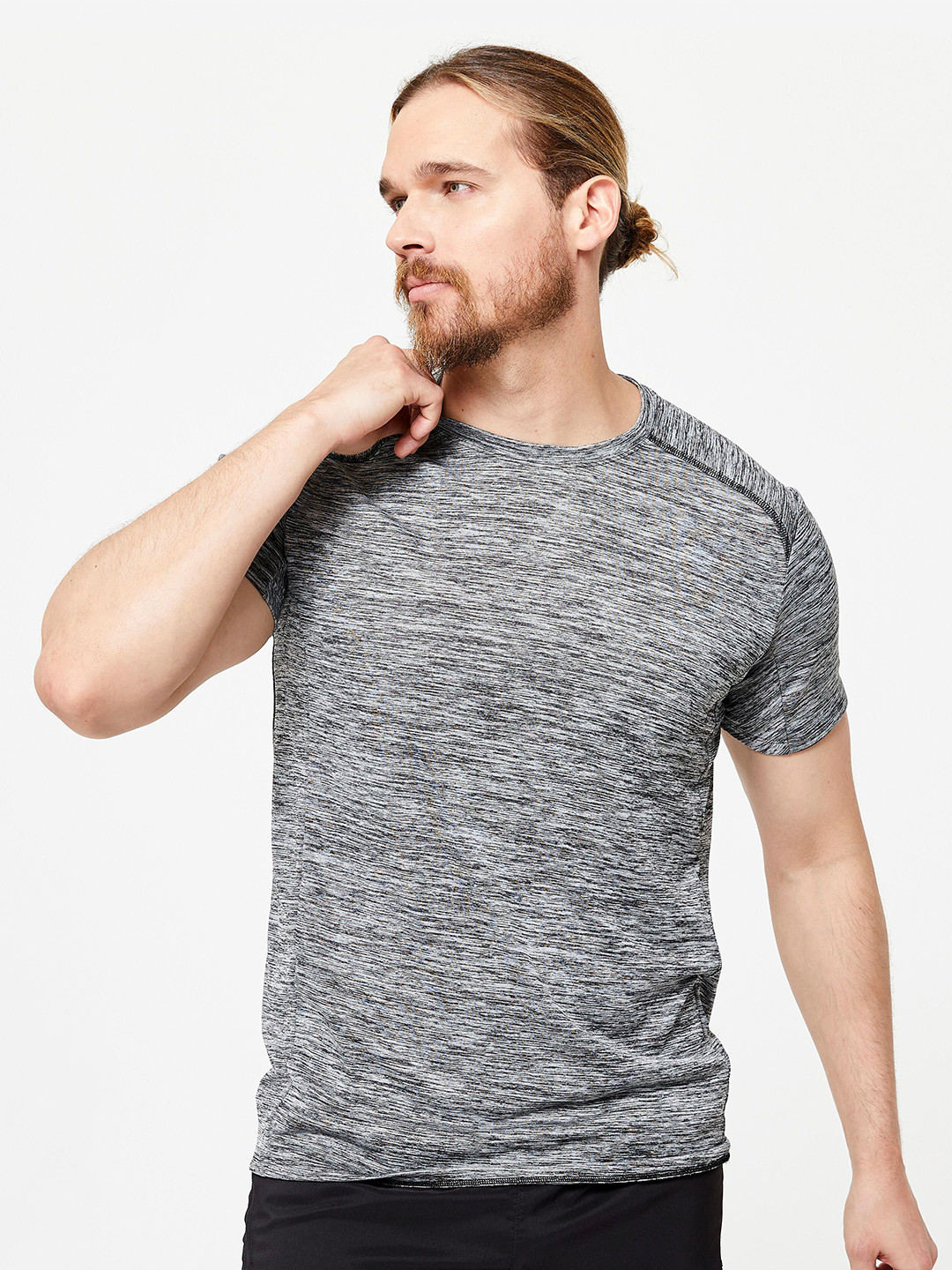 Decathlon DOMYOS - Mens Breathable Cardio T-Shirt - Grey