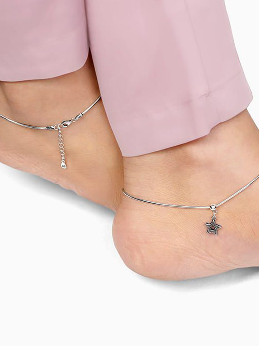 GIVA Silver-Plated Anklet
