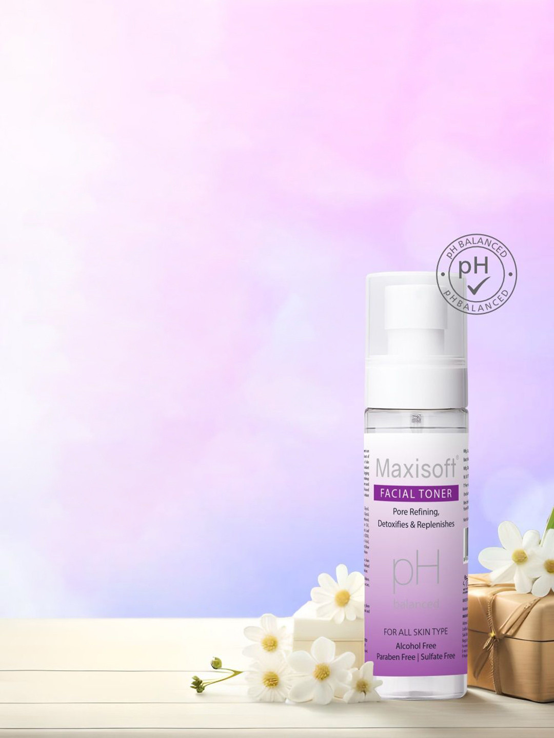 Maxisoft Set Of 3 Facial Toner With Aloevera Cleanses Pore & Hydrates Skin - 100 ml Each