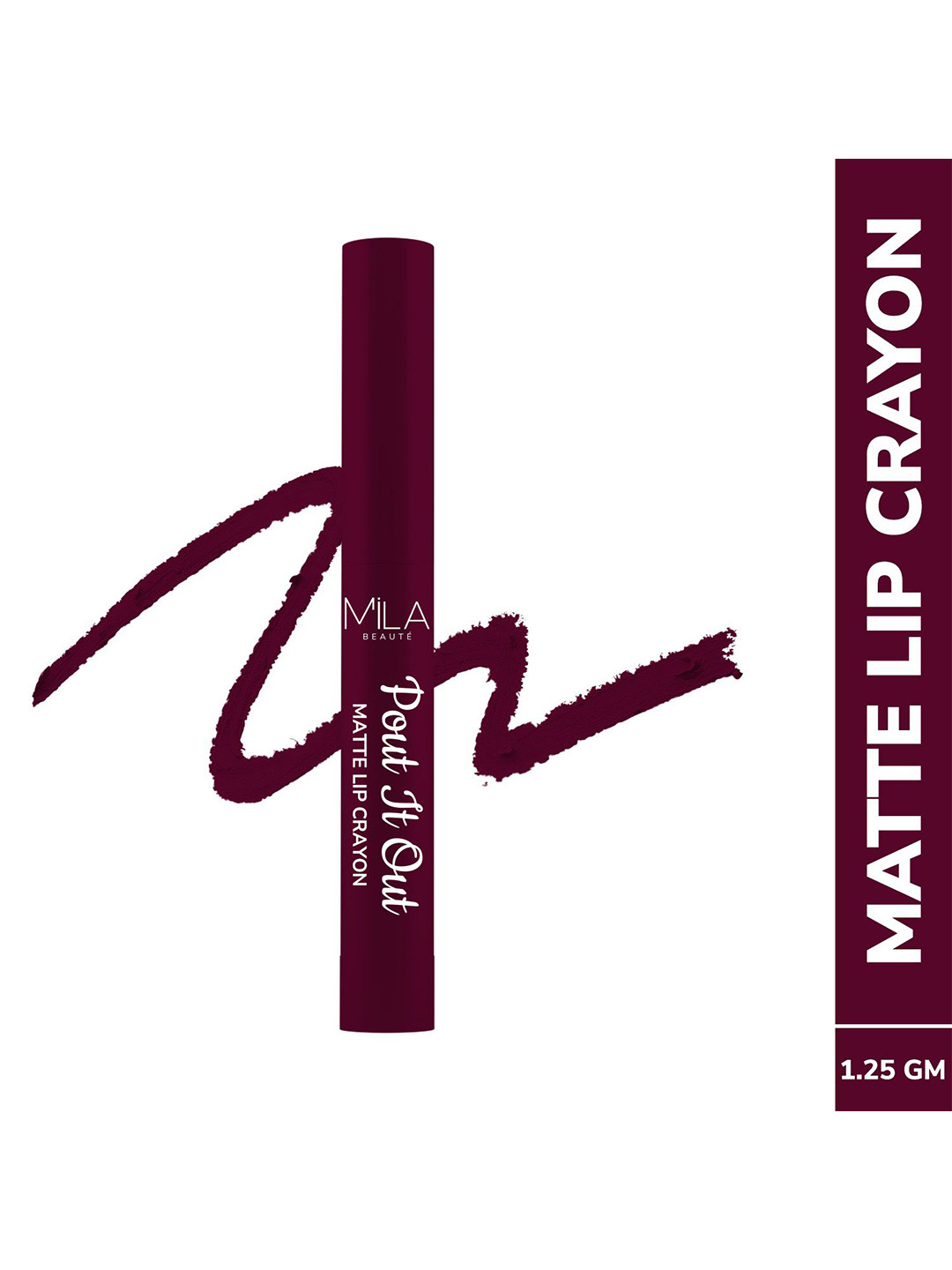 MILA BEAUTE Pout It Out Matte Lip Crayon Lipstick - 1.25 g Blossom 120