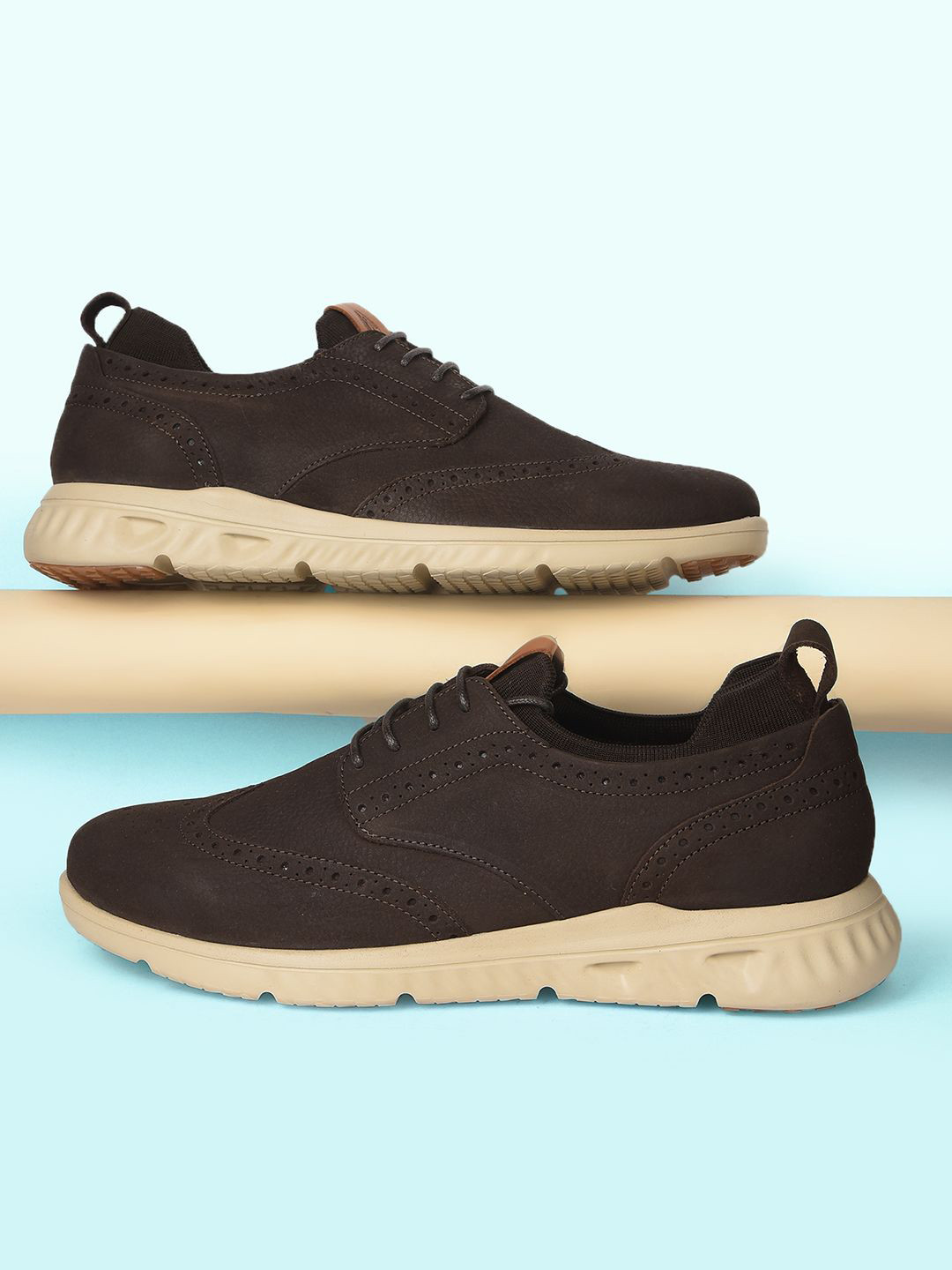 Hush Puppies Men Leather Lace-Up Casual Derby Shoes