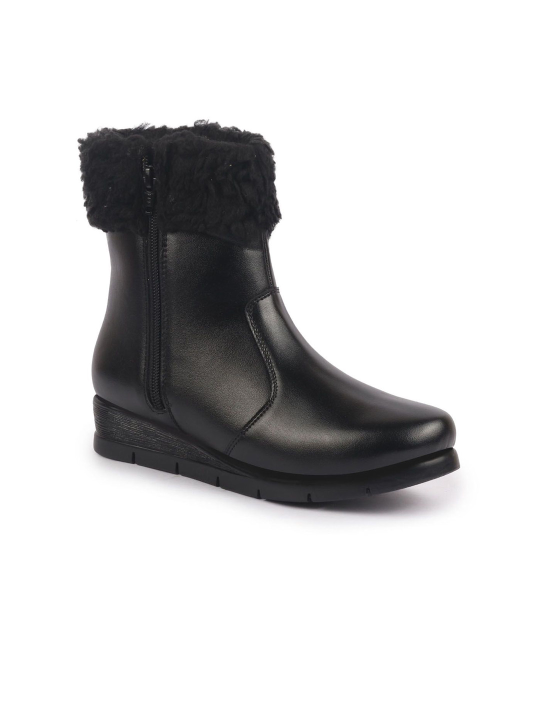 FAUSTO Women High Top Side Zipper Platform-Heeled Winter Boots