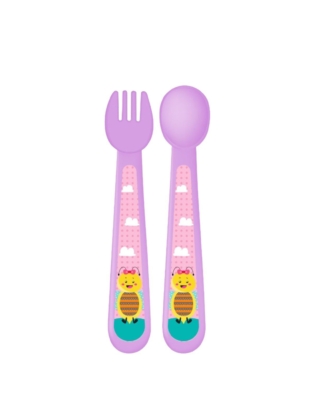 Adore Purple Kids Feeding Spoon & Fork Set