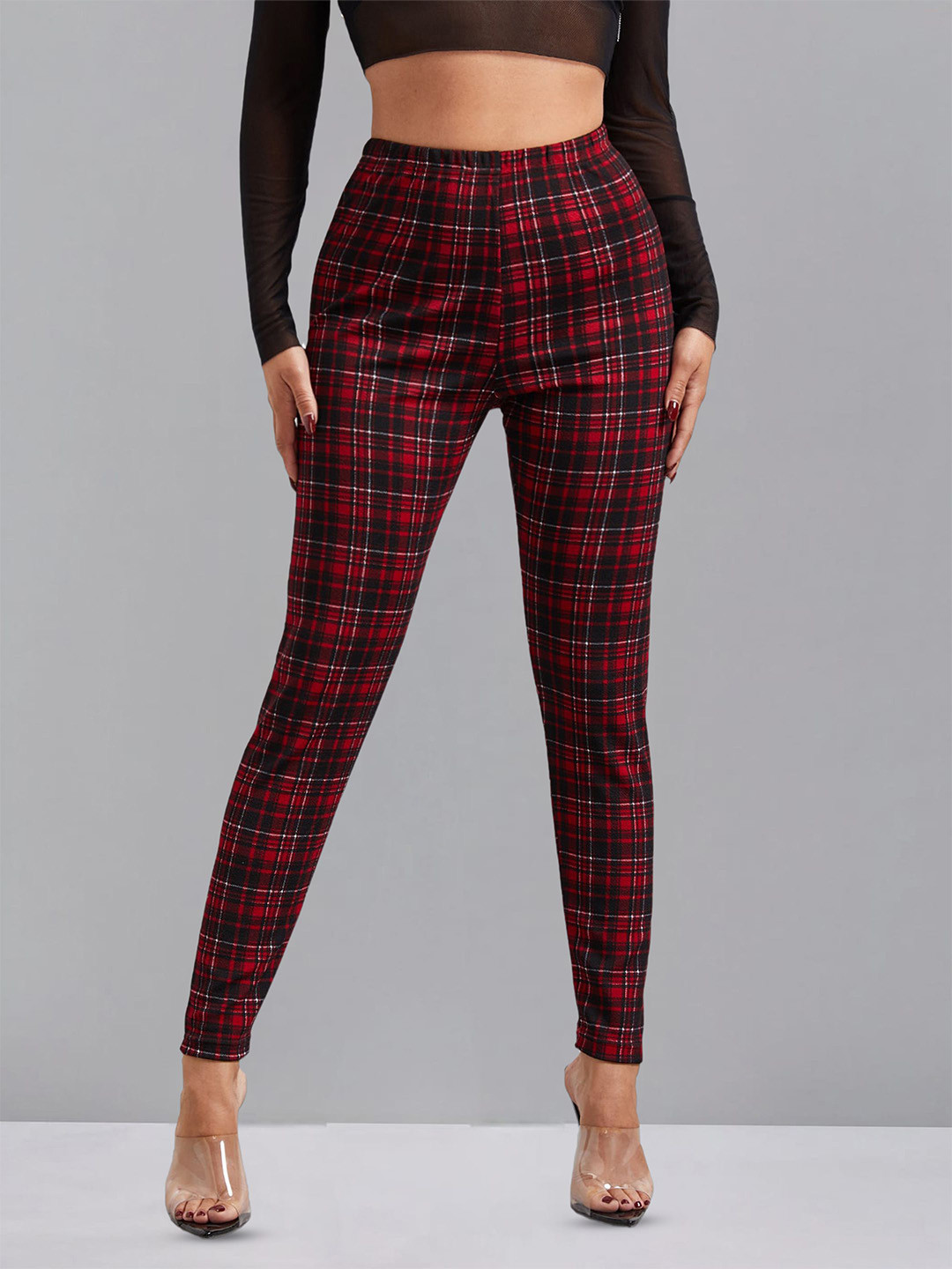 DTR FASHION Women Checked Jeggings