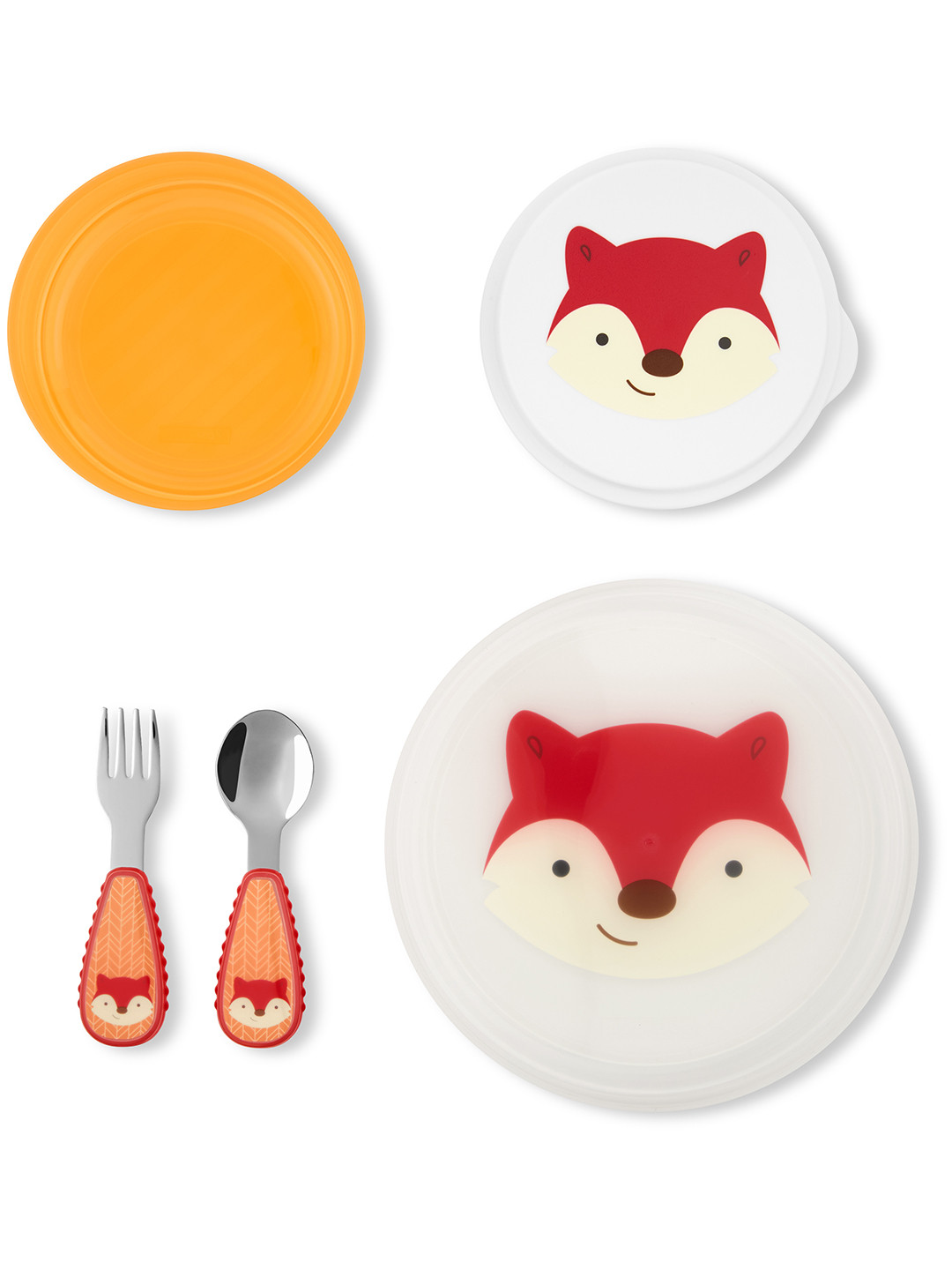 Skip Hop 5Pc White & Red Zoo Table Ready Mealtime Set