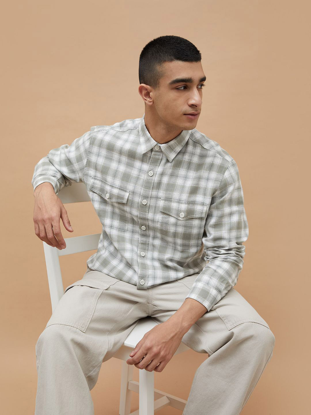 Forca Men Tartan Checks Opaque Checked Casual Shirt