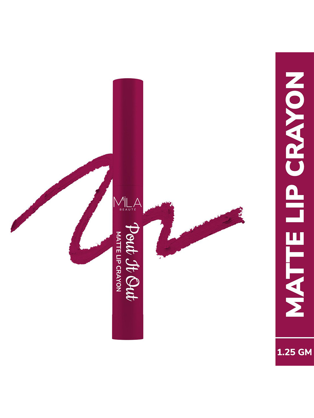 MILA BEAUTE Pout It Out Matte Lip Crayon Lipstick - 1.25 g Gamora 116