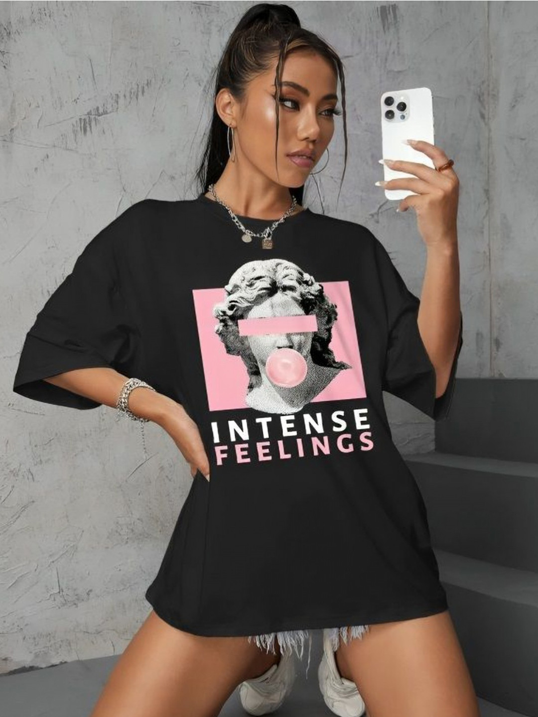 SZN Men Graphic Printed Drop-Shoulder Sleeves Oversized T-shirt