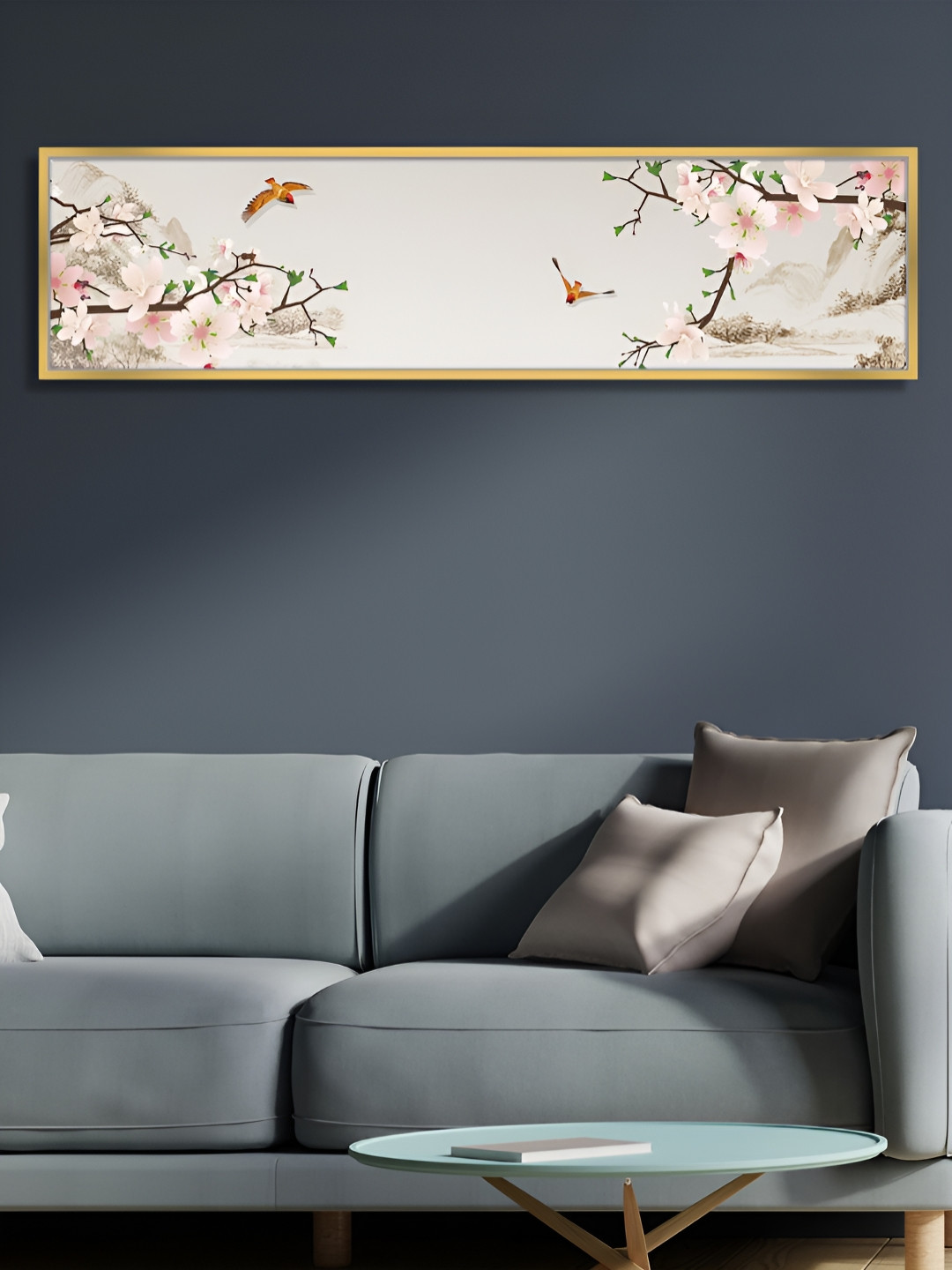 Myntra Elegant Homes Bird Canvas Wall Rectangle Paintings Wall Art - 46 x 12 In