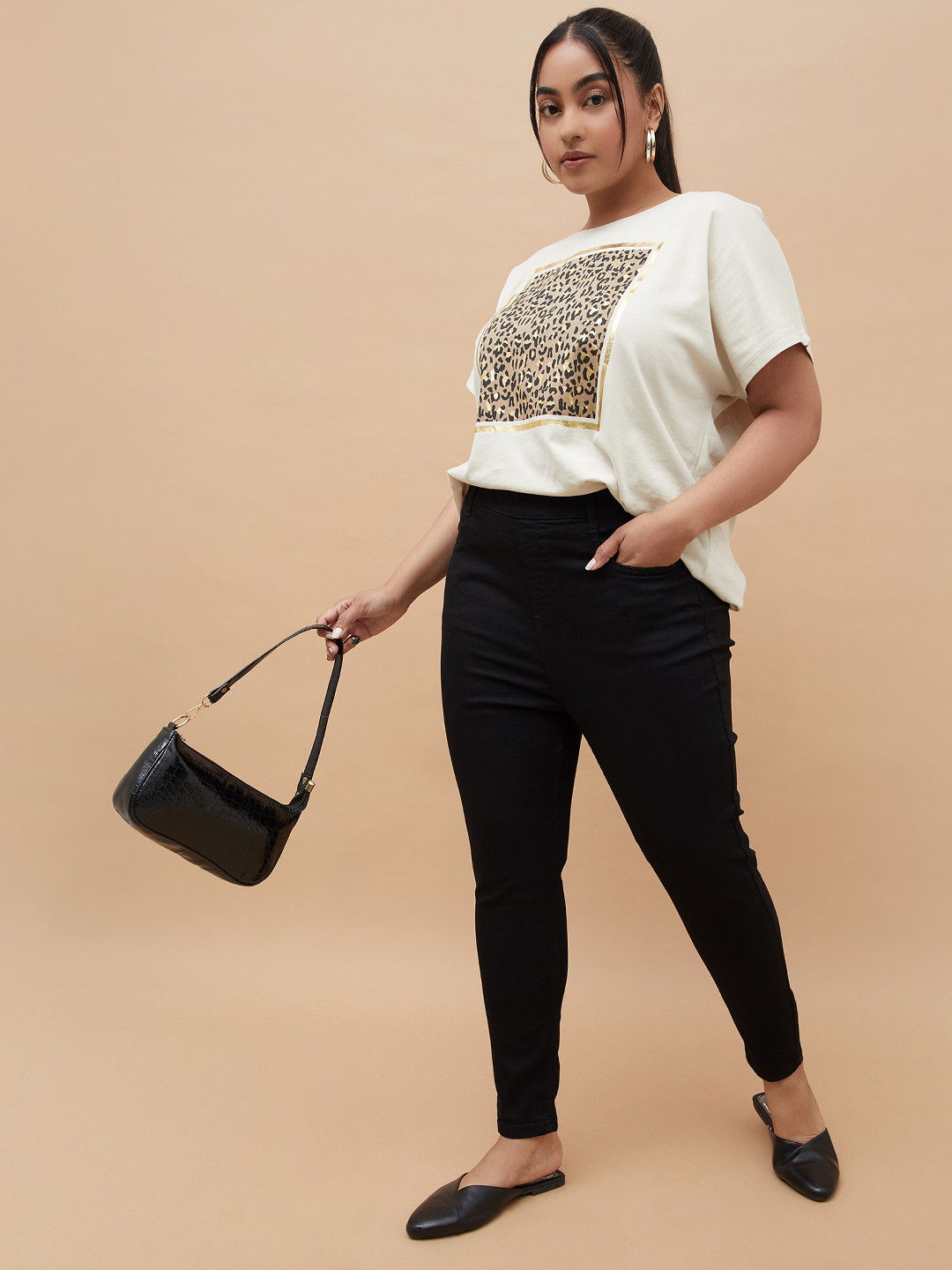 Nexus by Lifestyle Women Solid Black Plus Size Trousers
