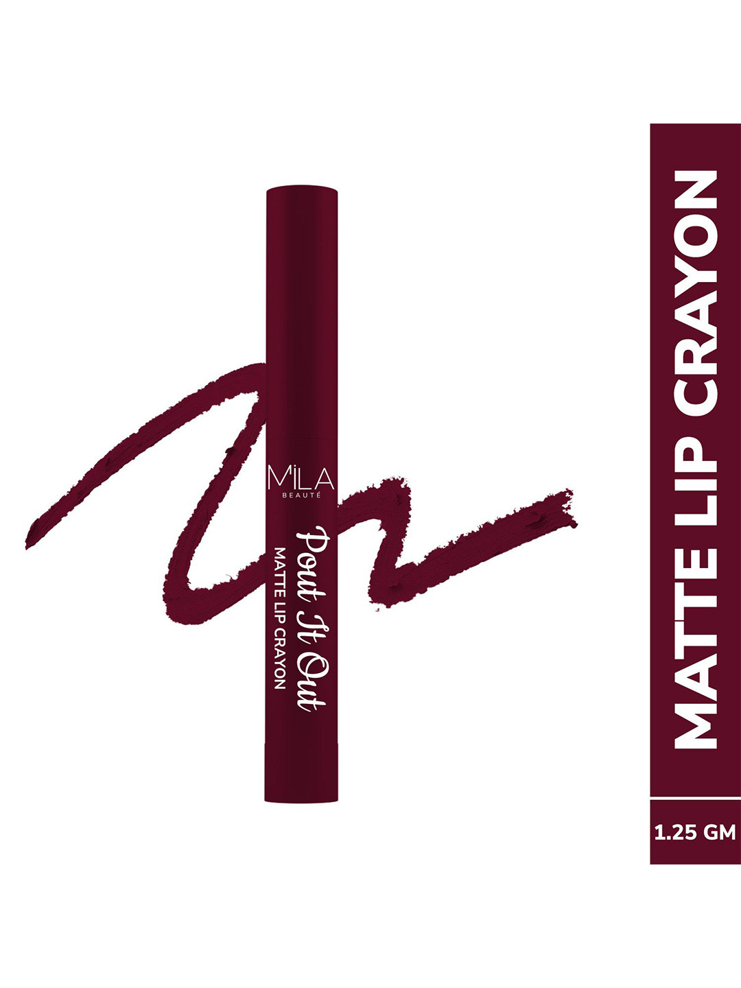 MILA BEAUTE Pout It Out Matte Lip Crayon Lipstick - 1.25 g Tiana 104