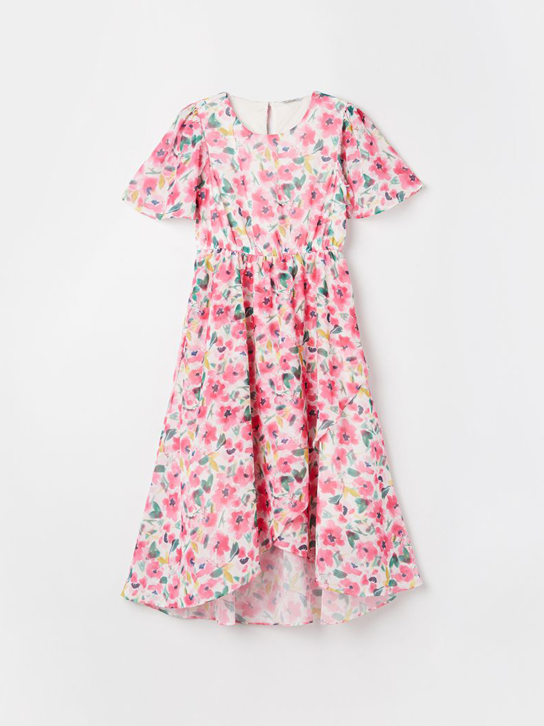 Fame Forever by Lifestyle Floral Print Flared Sleeve Fit & Flare Maxi Dress