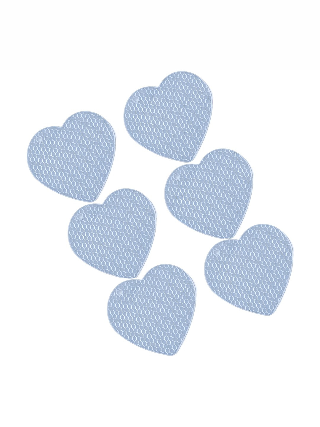 Baskety Blue 6 Pieces Non-Slip Silicone Trivets