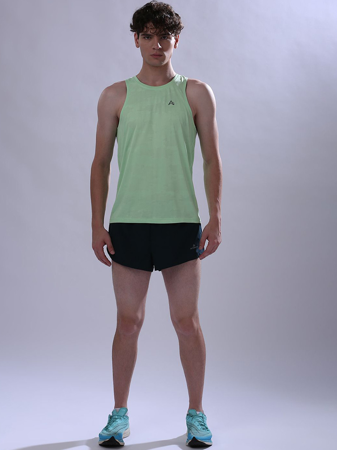 AGUANTE Green Colour Race Singlet