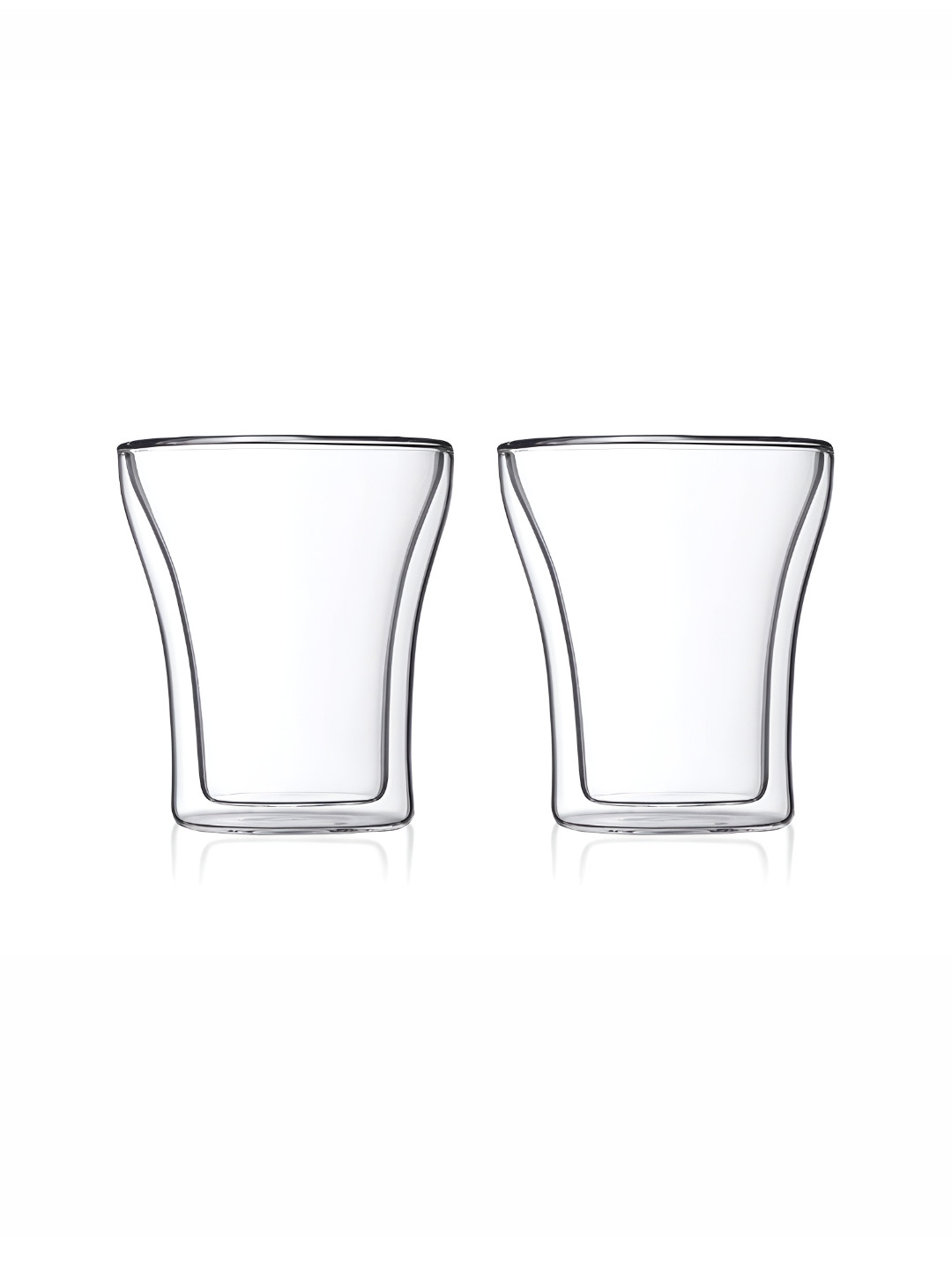 Baskety Sunflower Bliss Transparent Glass Microwave Safe 2 Piece Cups-200ml