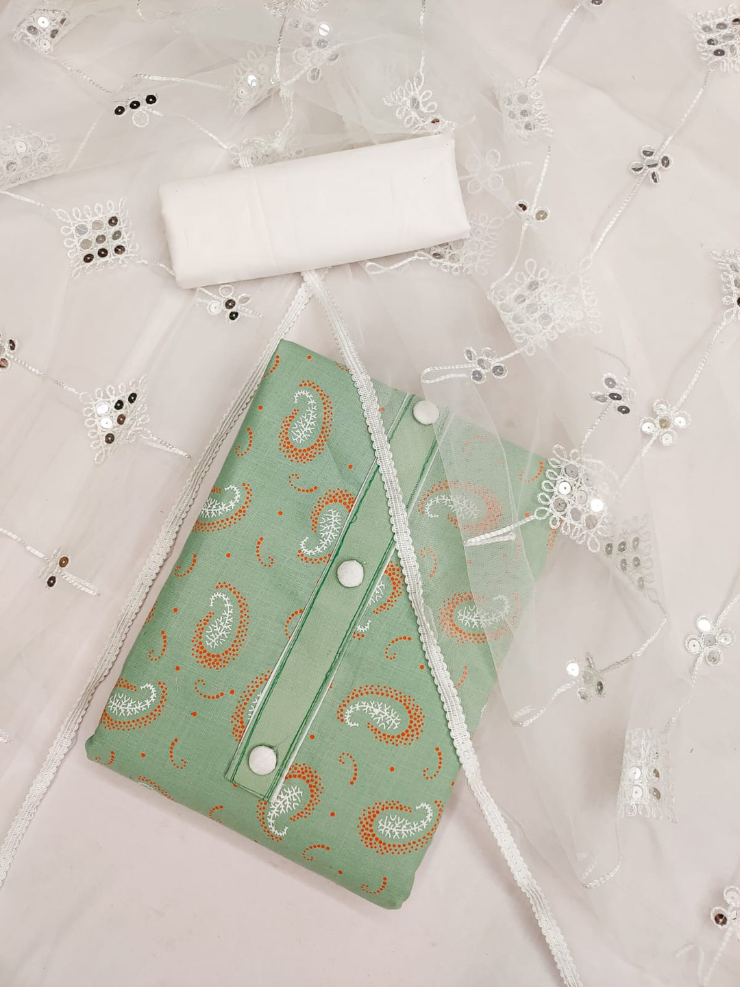 Rangtulika Ethnics Paisley Printed Unstitched Dress Material