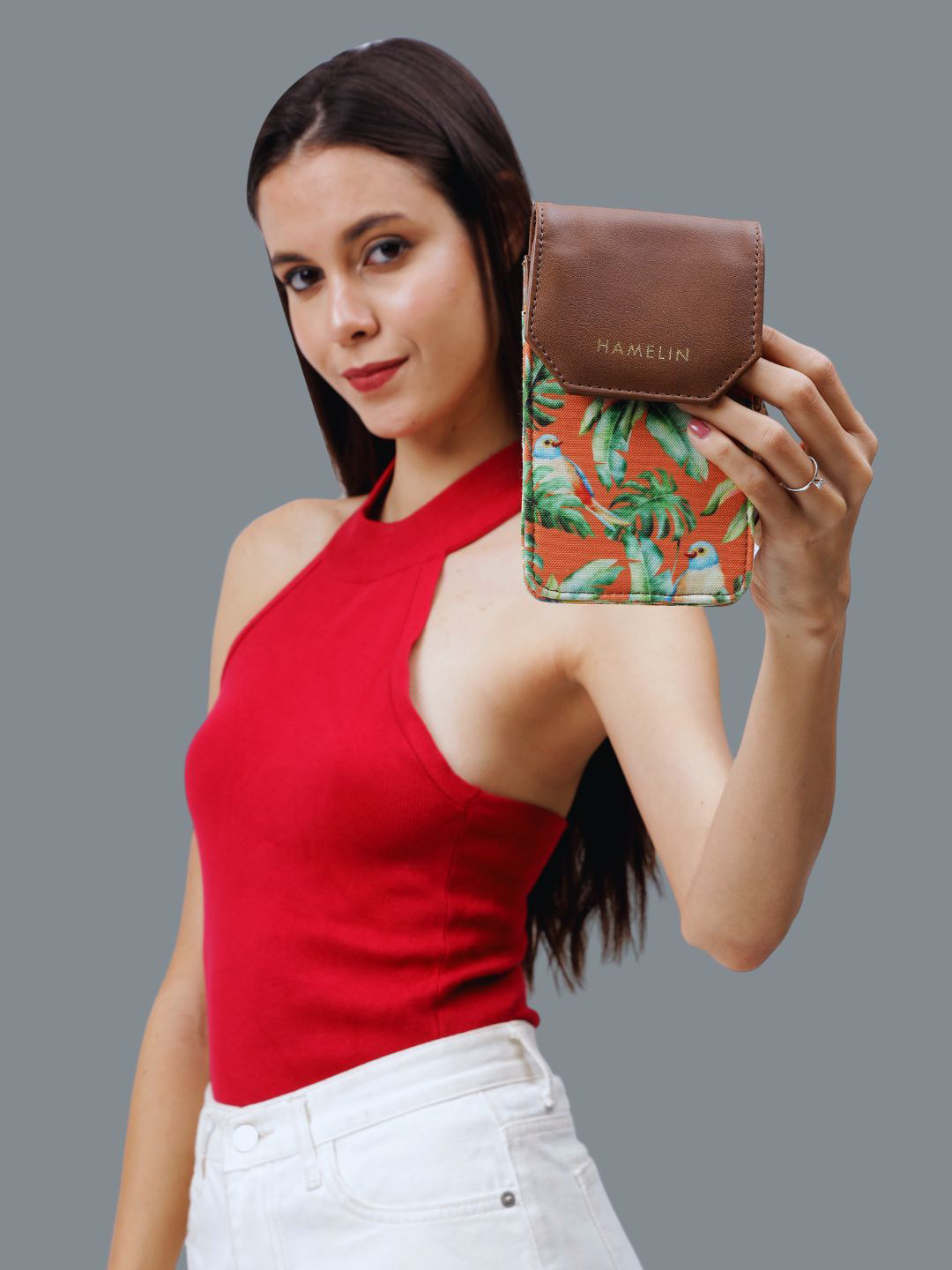 Hamelin Coral Flutter Crossbody Flap Mobile Sling Bag