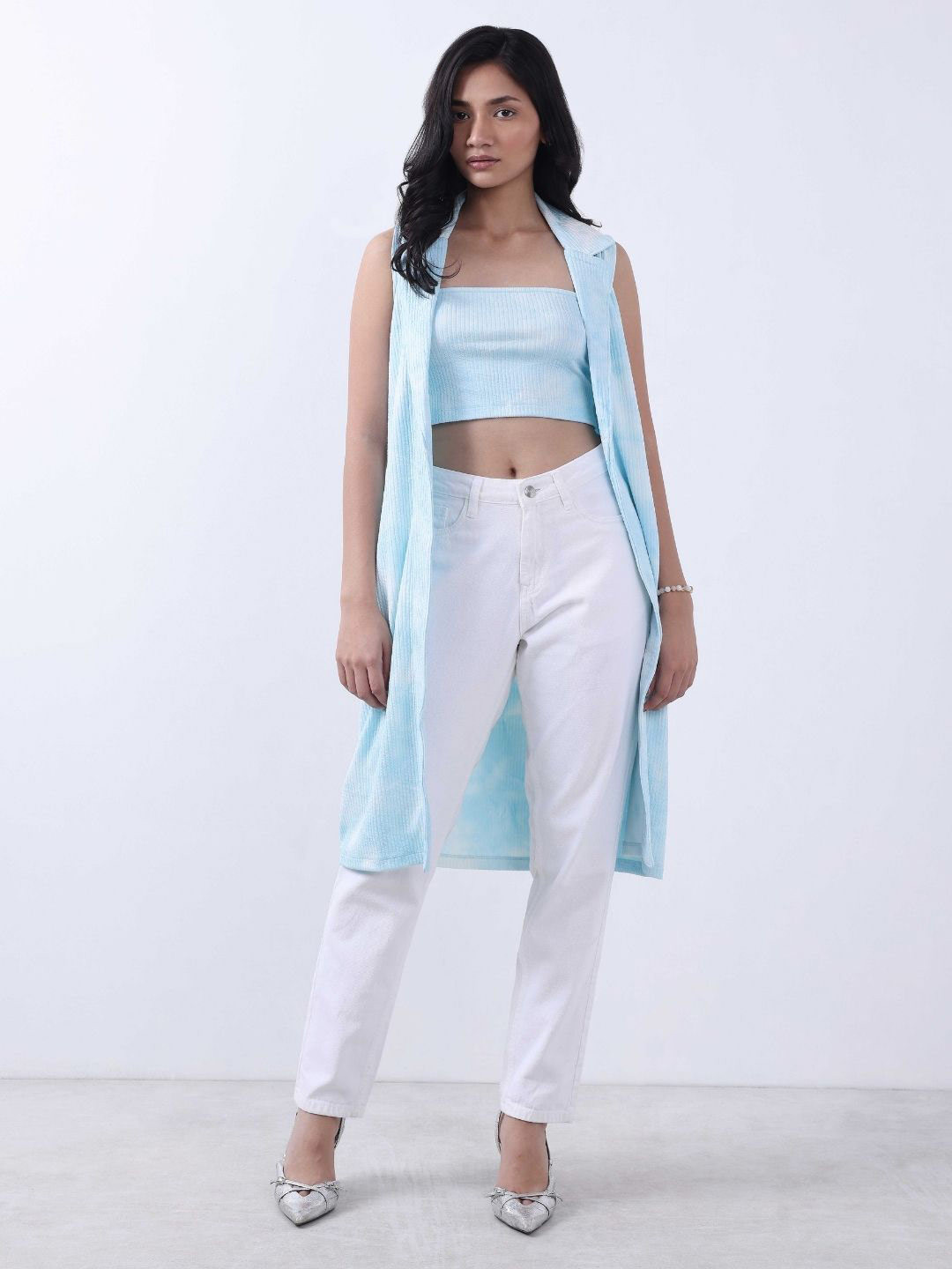 Bonnaty Abstract Printed Longline Shrug