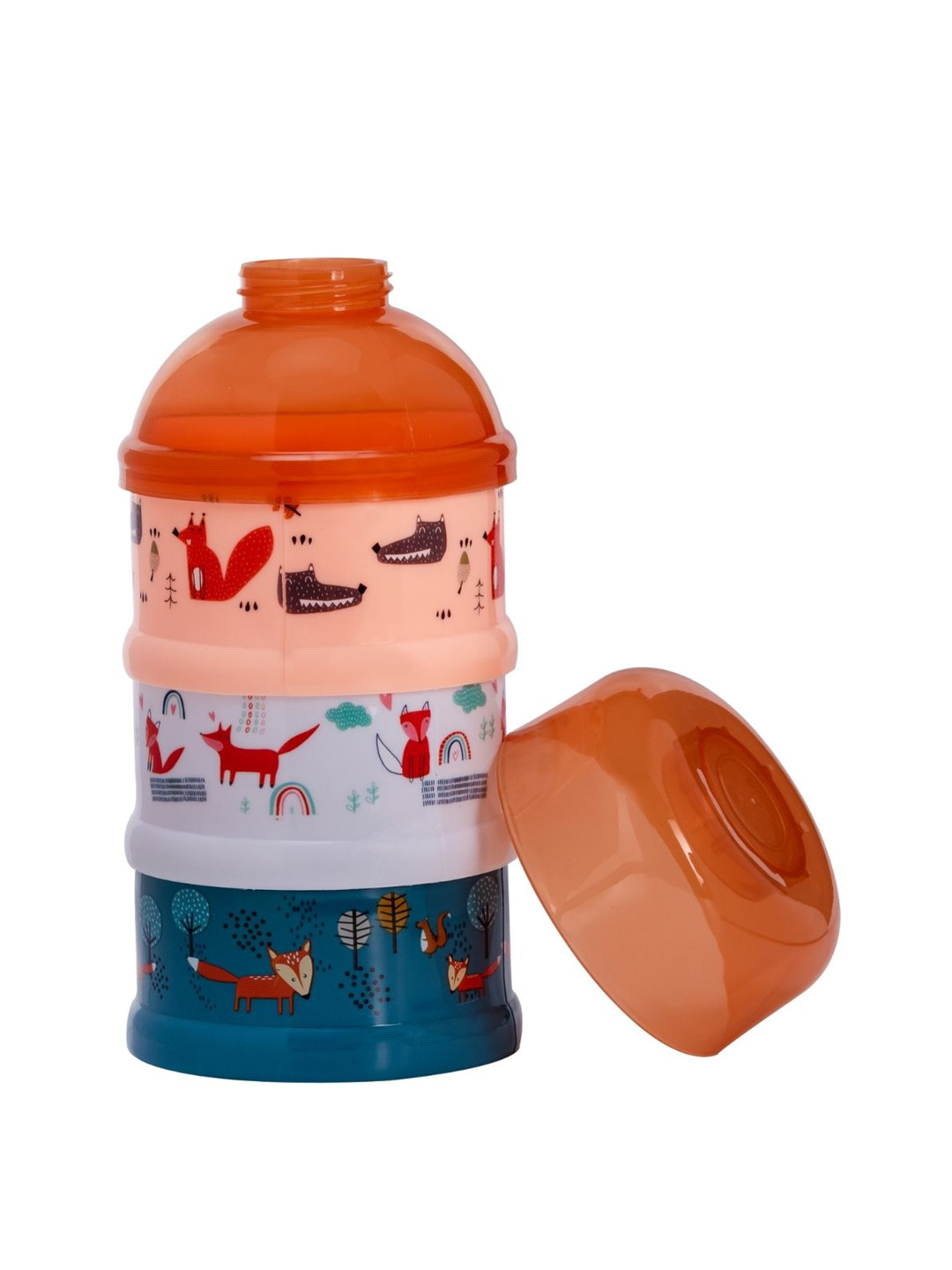Adore Brown Kids 3 Layered Spill Proof Milk Powder Container