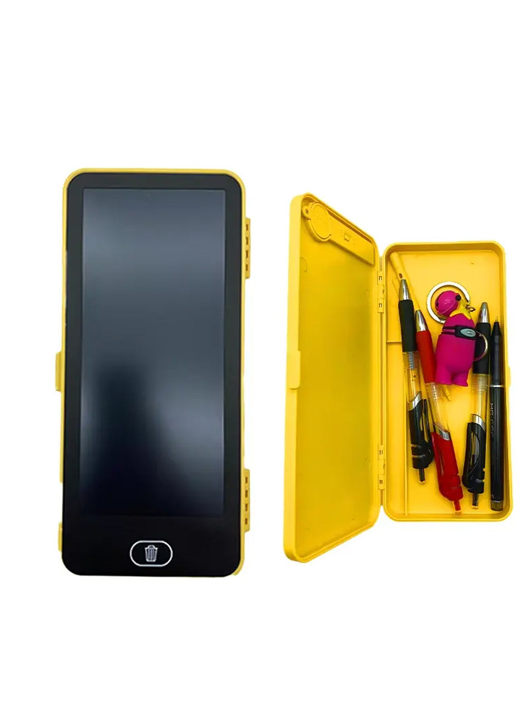 Adbeni Yellow Self Design LCD Drawing Pen Case with Writing Pen
