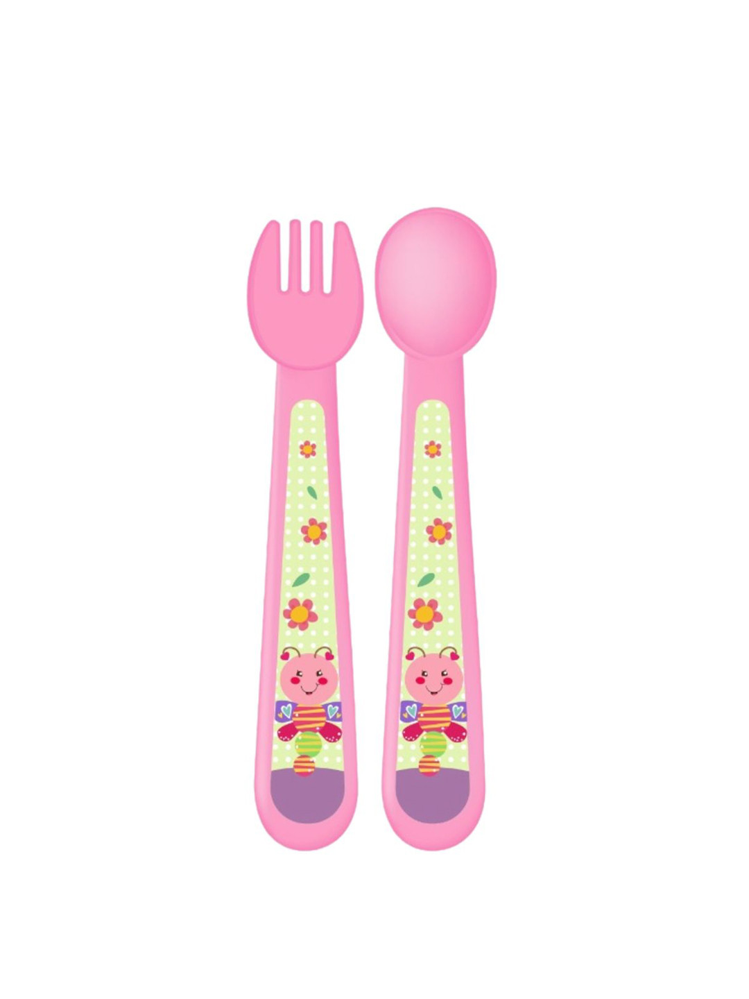 Adore Pink Kids Feeding Spoon & Fork Set