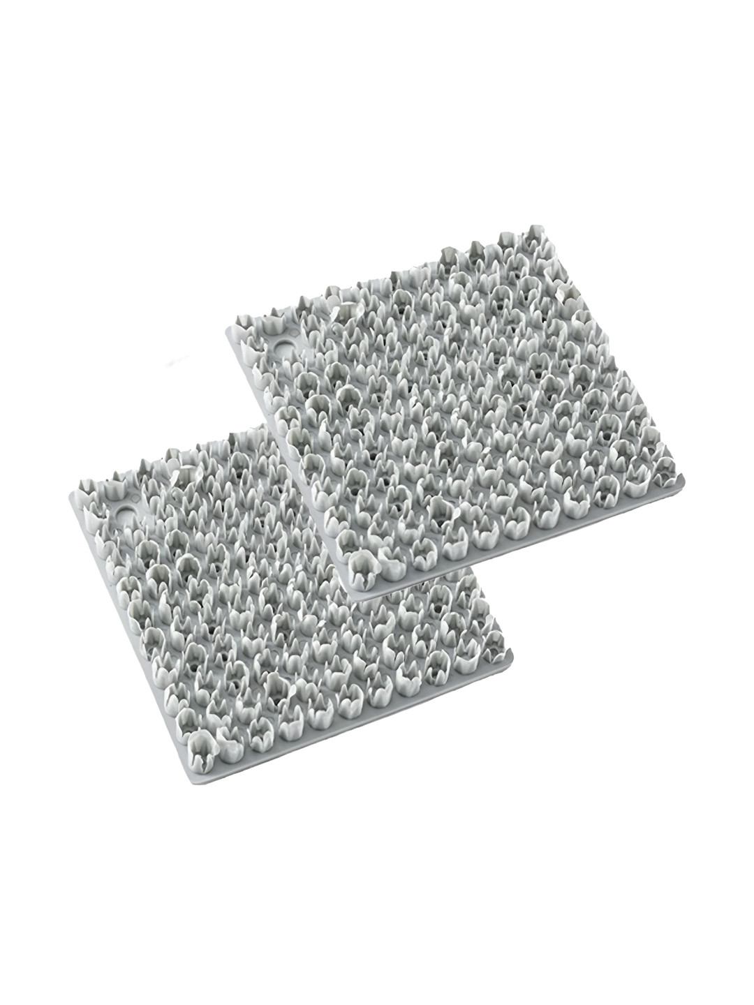 We3 Grey 2 piece Geometric Polypropylene Soap Dispenser