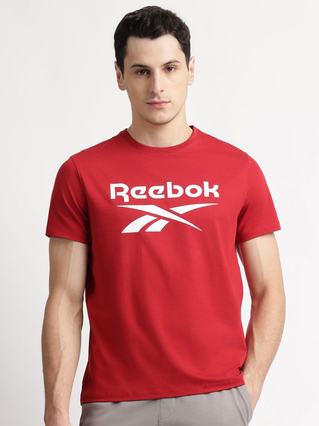 Reebok Brand Logo Printed Crew Neck T-shirt