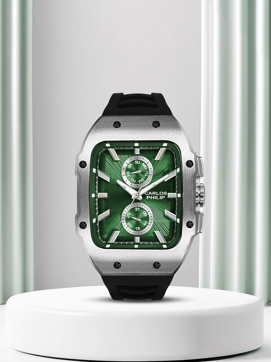 CARLOS PHILIP Men Brass Dial & Straps Analogue Watch S03950-1