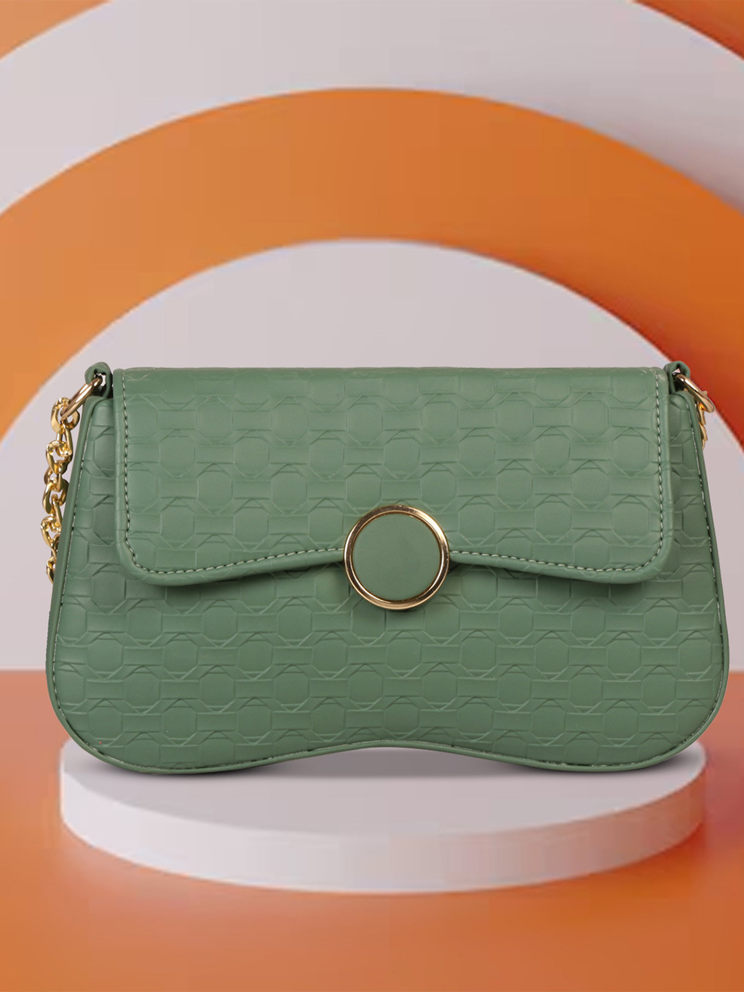 Panchnaina Textured PU Structured Handheld Bag with Quilted