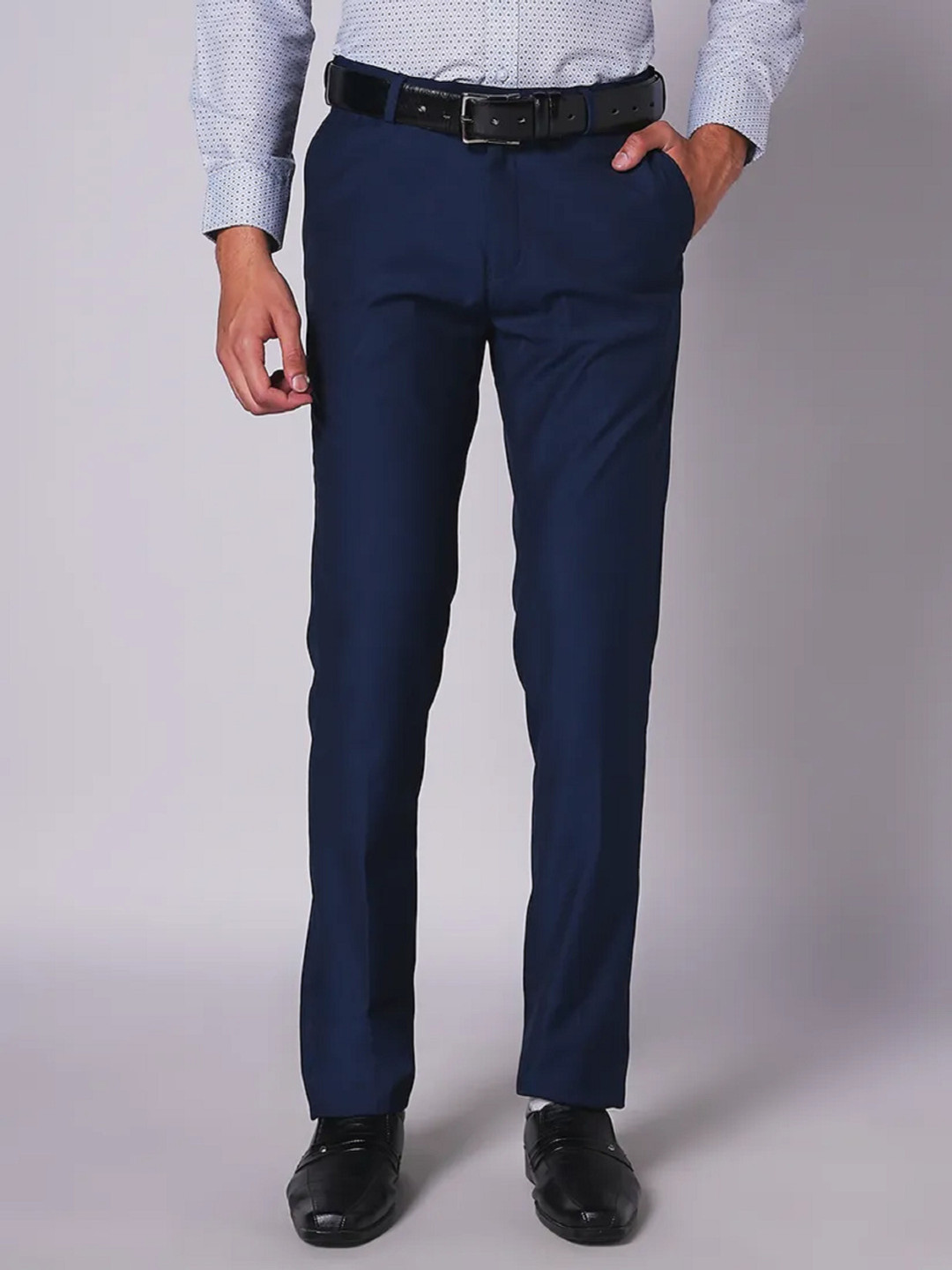 Haul Chic Men Smart Slim Fit Trousers