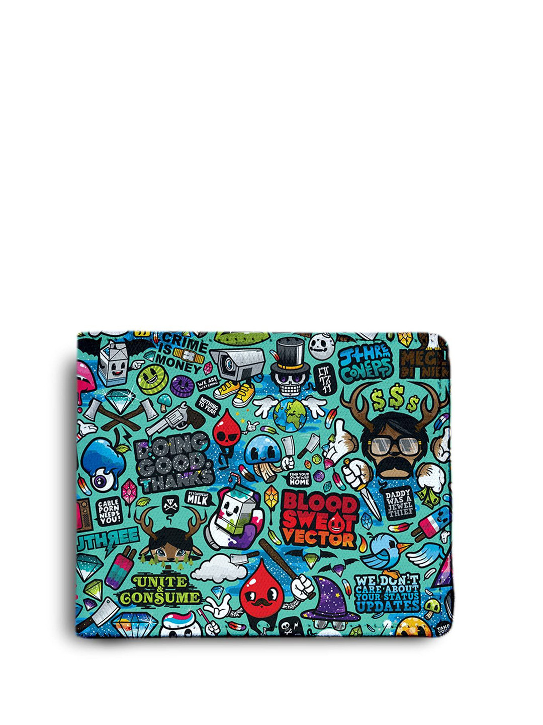 ShopMantra Men Geometric Printed PU Two Fold Wallet