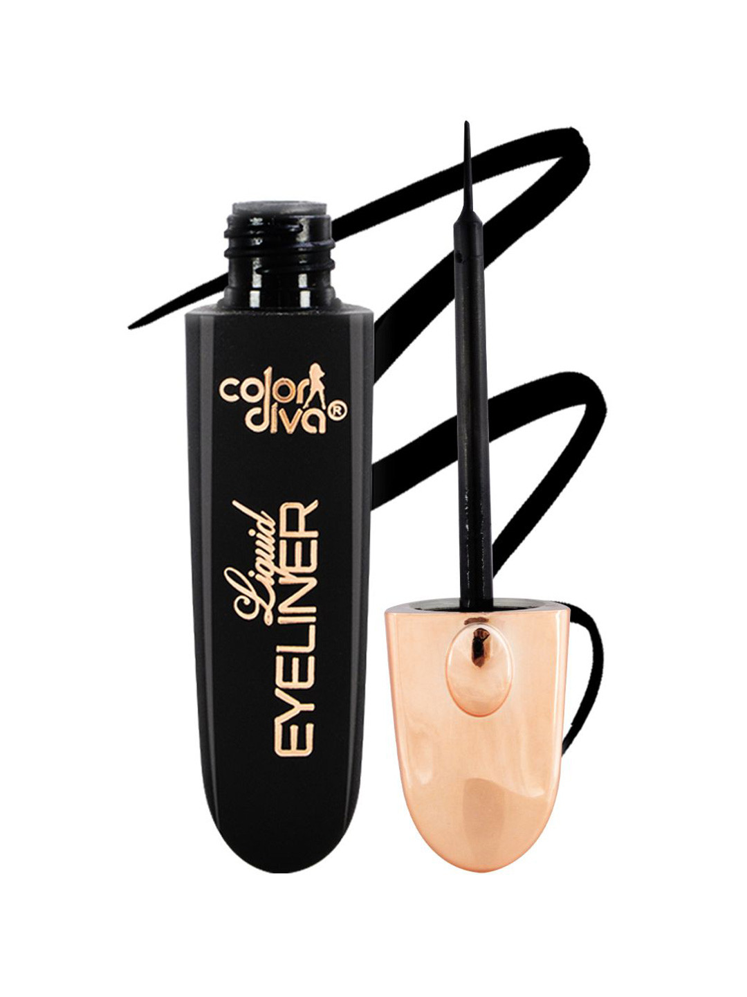 Color Diva Water Resistant 12 Hr Long Lasting Liquid Eye Liner - 5.5 ml - Black