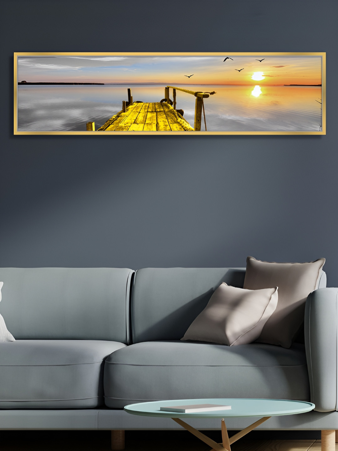 Myntra Elegant Homes Canvas Wall Rectangle Paintings Wall Art -12 x 46 In