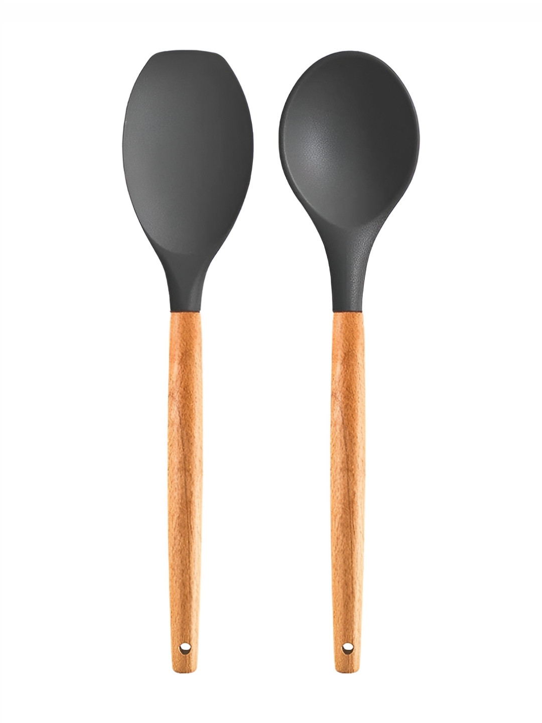 We3 Grey & Brown 2 Pieces Serving Spoon And Spoon Spatula