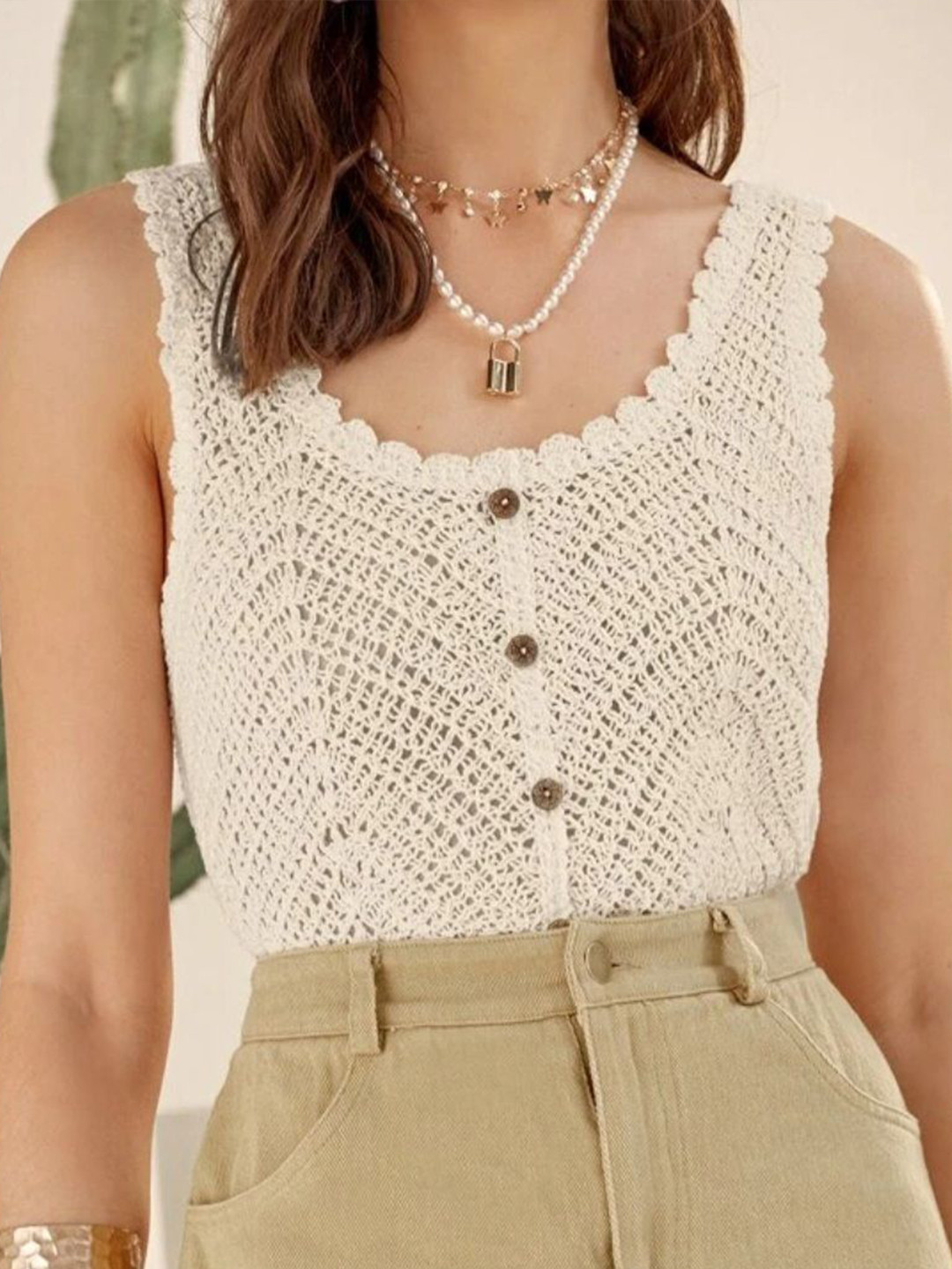 YLCOMPANY Geometric Top