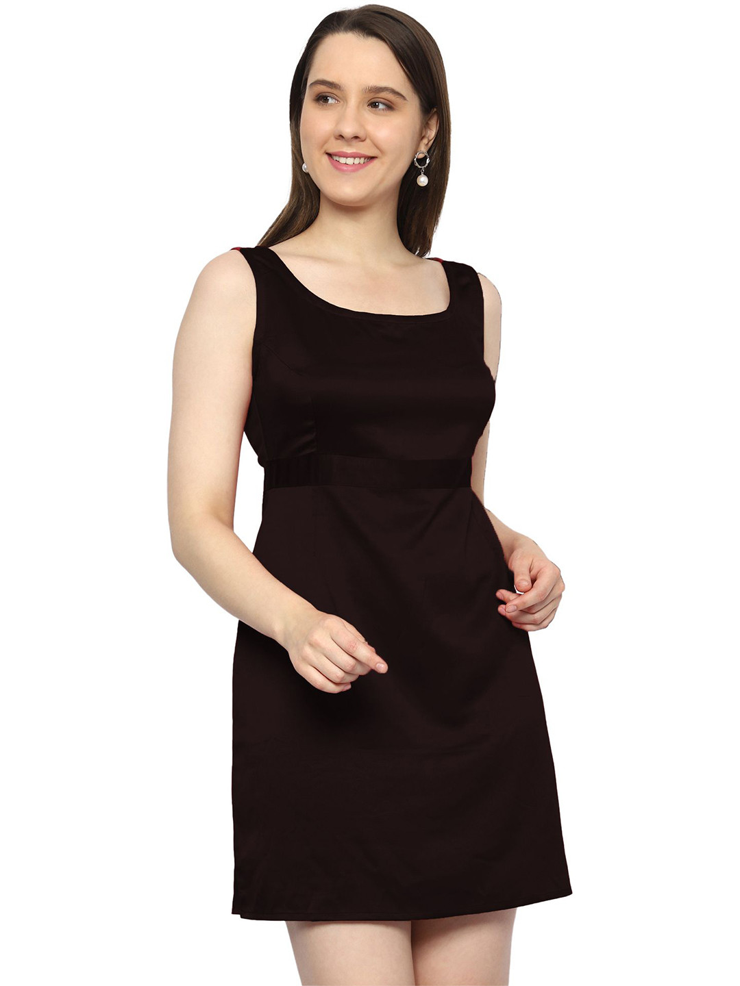 ROARERS Satin A-Line Mini Dress