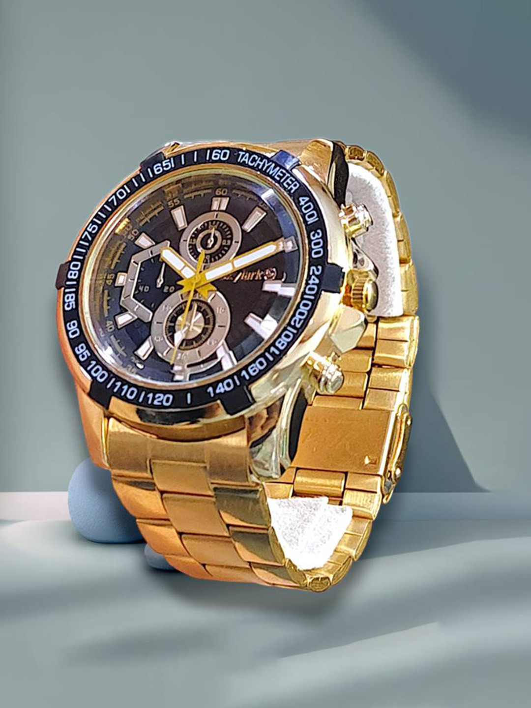 Skylark Men Dial & Stainless Steel Straps Analogue Multi Function Watch edific_Gold_black_f