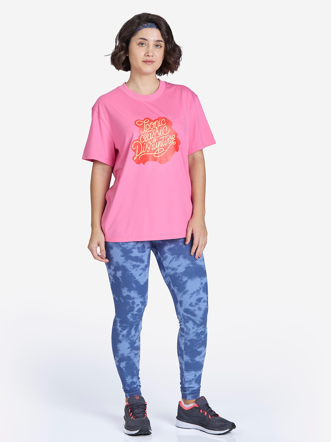 Decathlon DOMYOS - Womens Oversized Graphic Printed T-Shirt