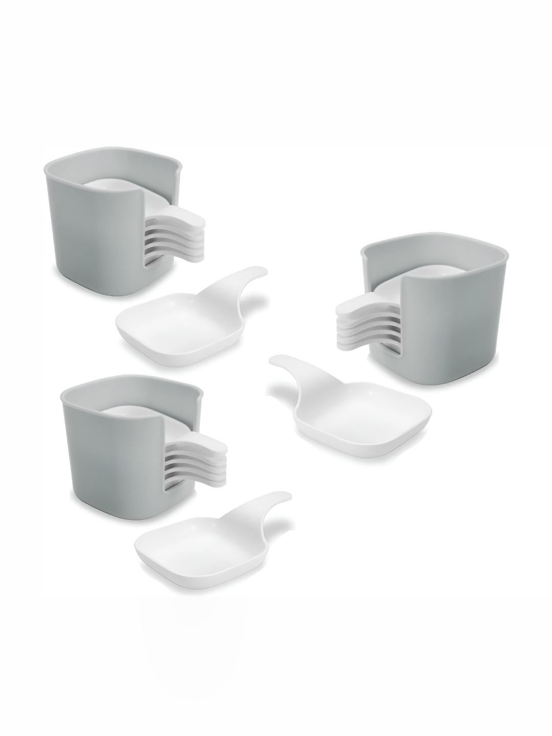We3 White 3-Pcs Dipping Bowls Set