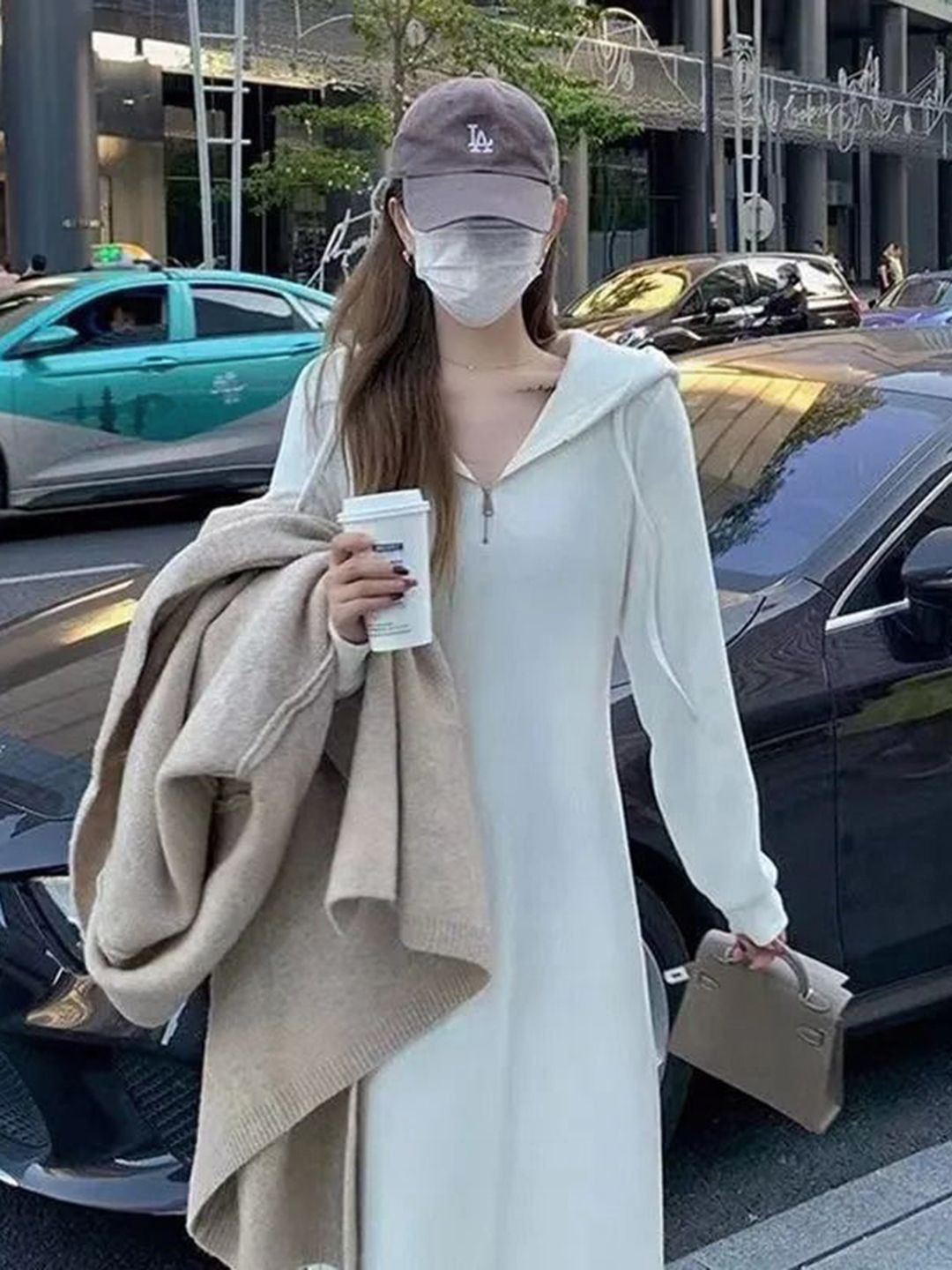 DressBerry Hooded A-Line Dress