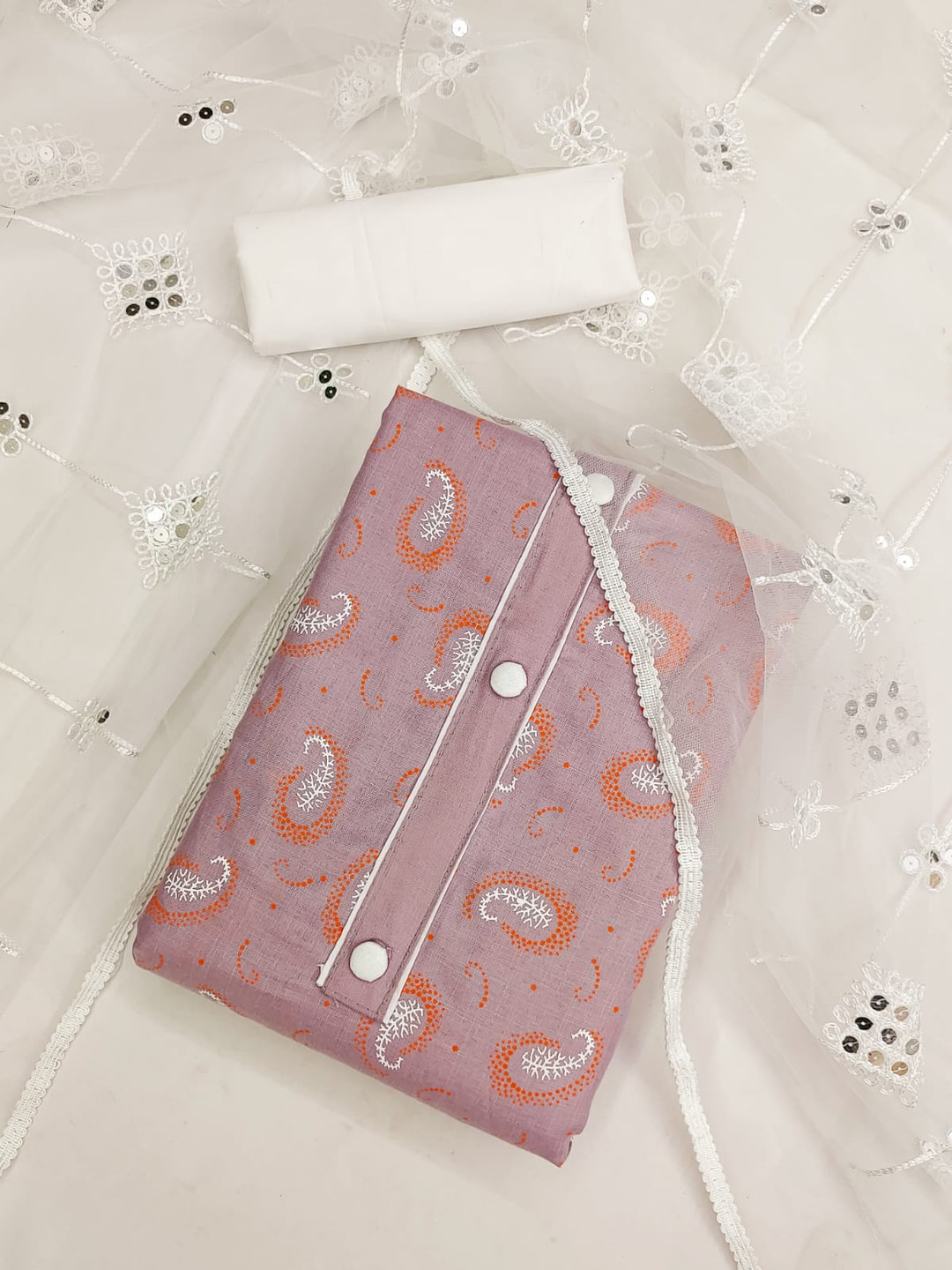 Rangtulika Ethnics Paisley Printed Unstitched Dress Material