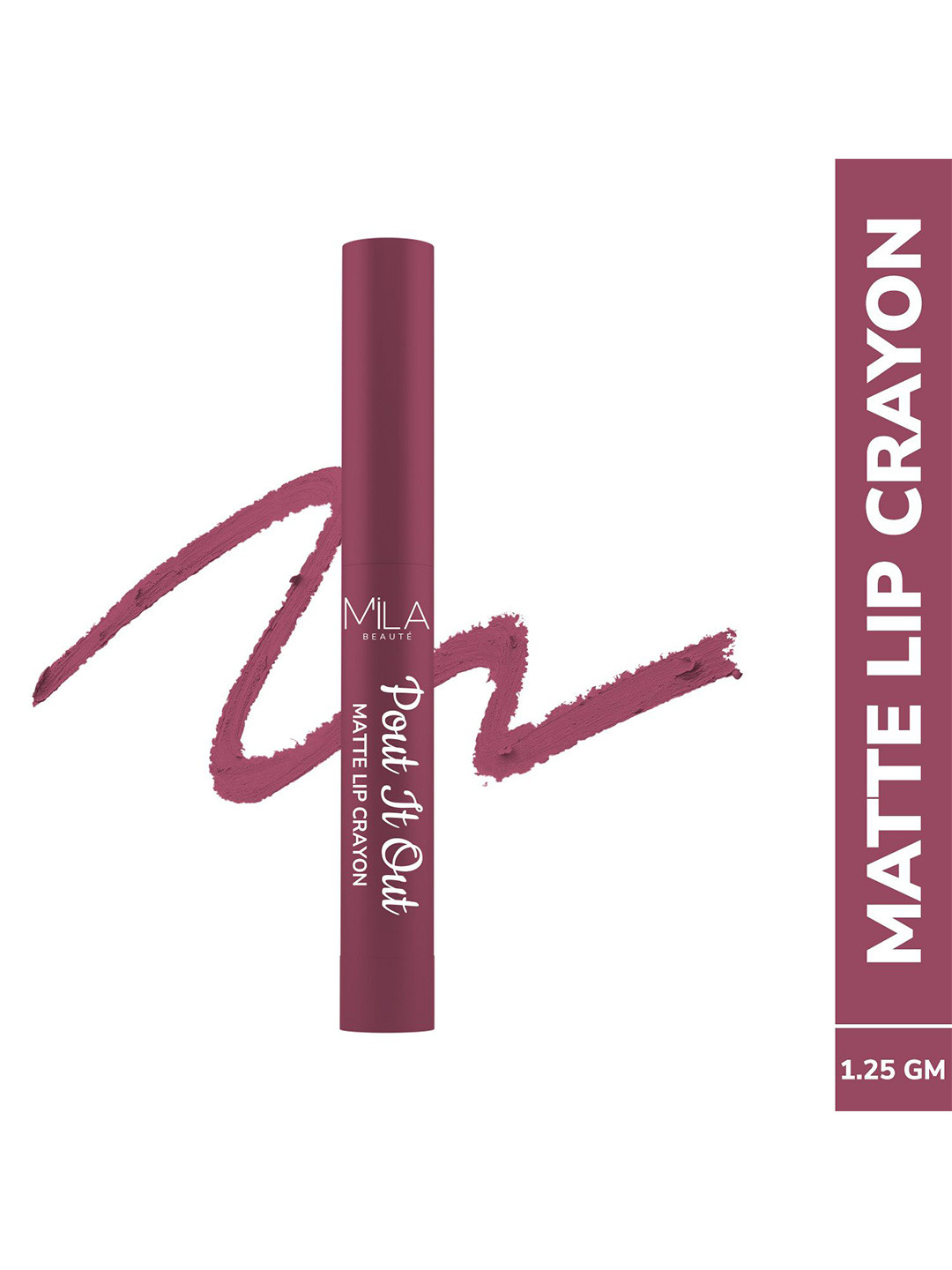 MILA BEAUTE Pout It Out Matte Lip Crayon Lipstick - 1.25 g Rapunzel 117