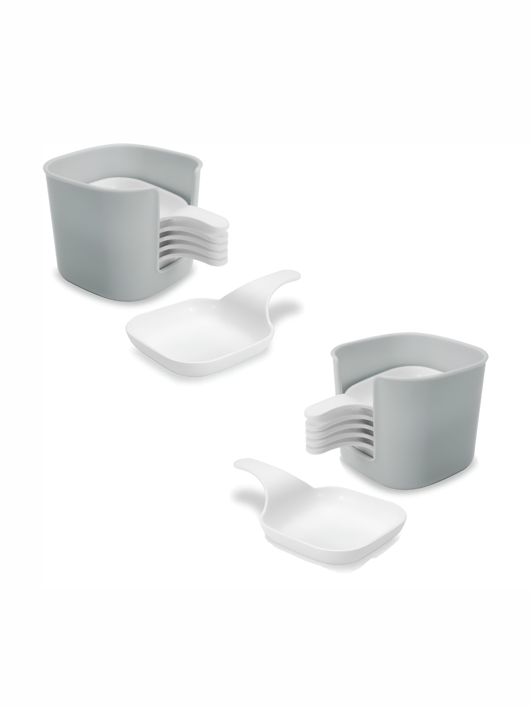 We3 2Pc White Dipping Bowls Set