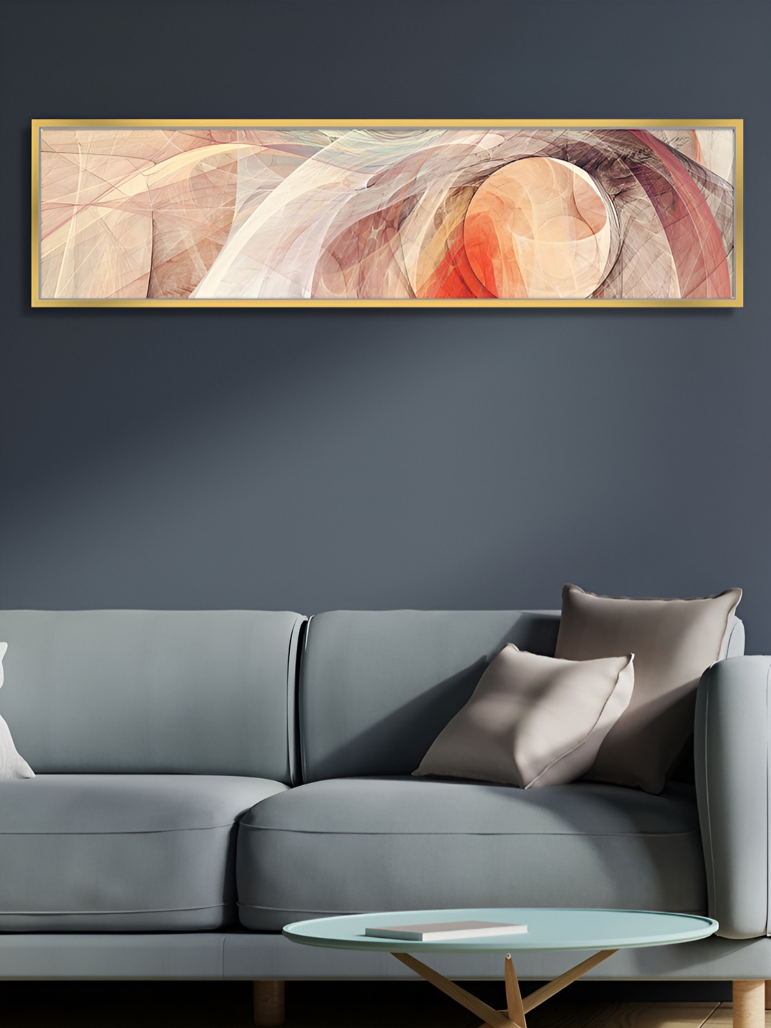 Myntra Elegant Homes Yellow & White Abstract Designs Colorful Canvas Wall Painting