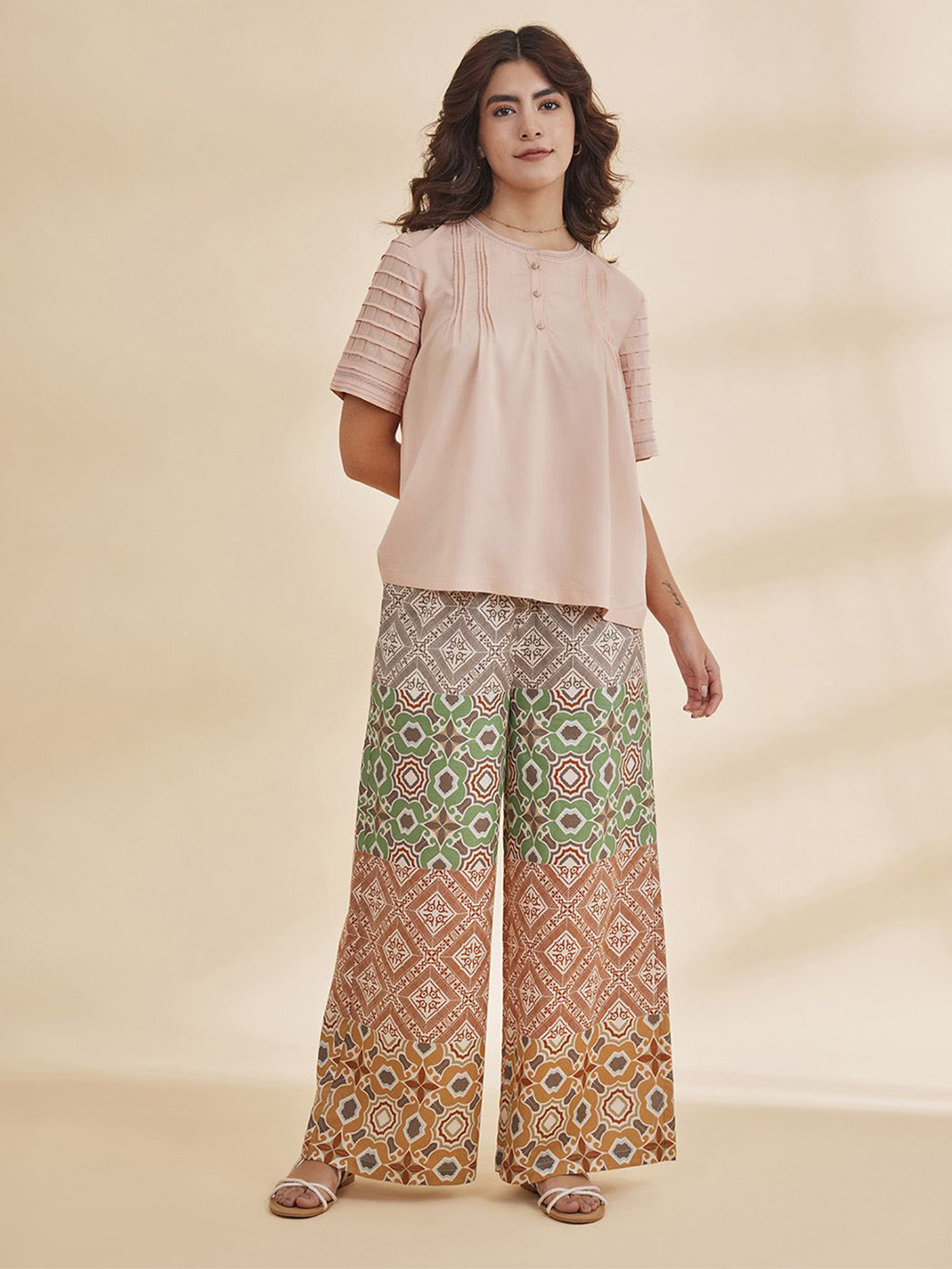 B77 Embroidered Bamboo Boxy Top