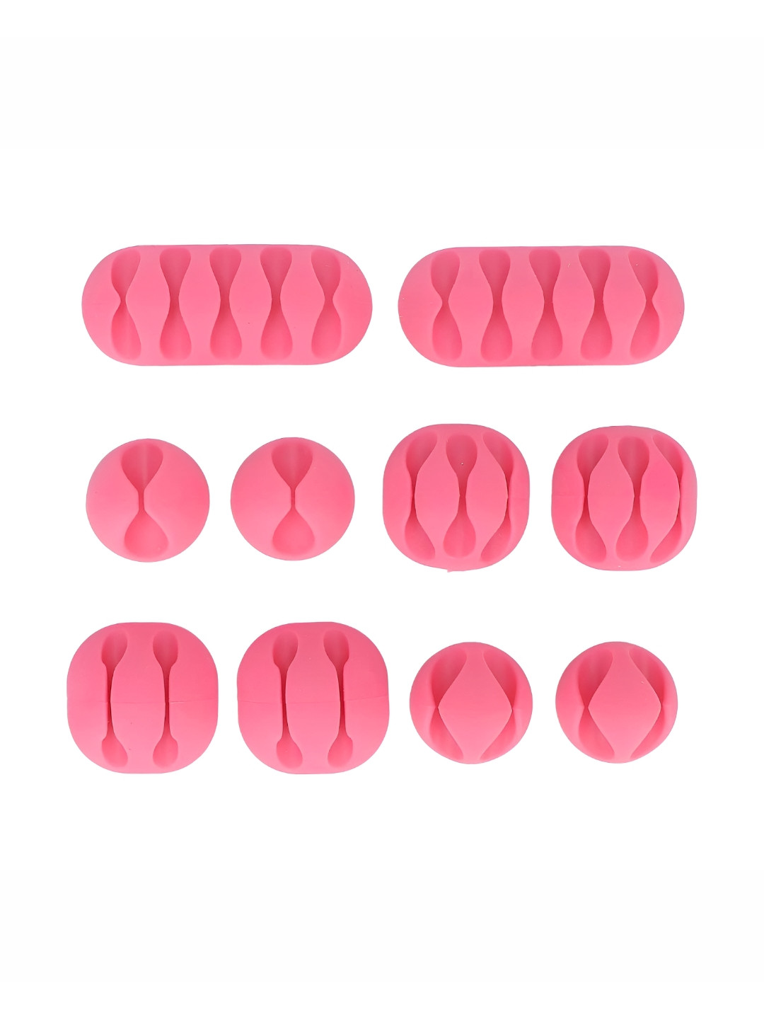 We3 Pink 10 Pieces Wire Organizer Cable Clips